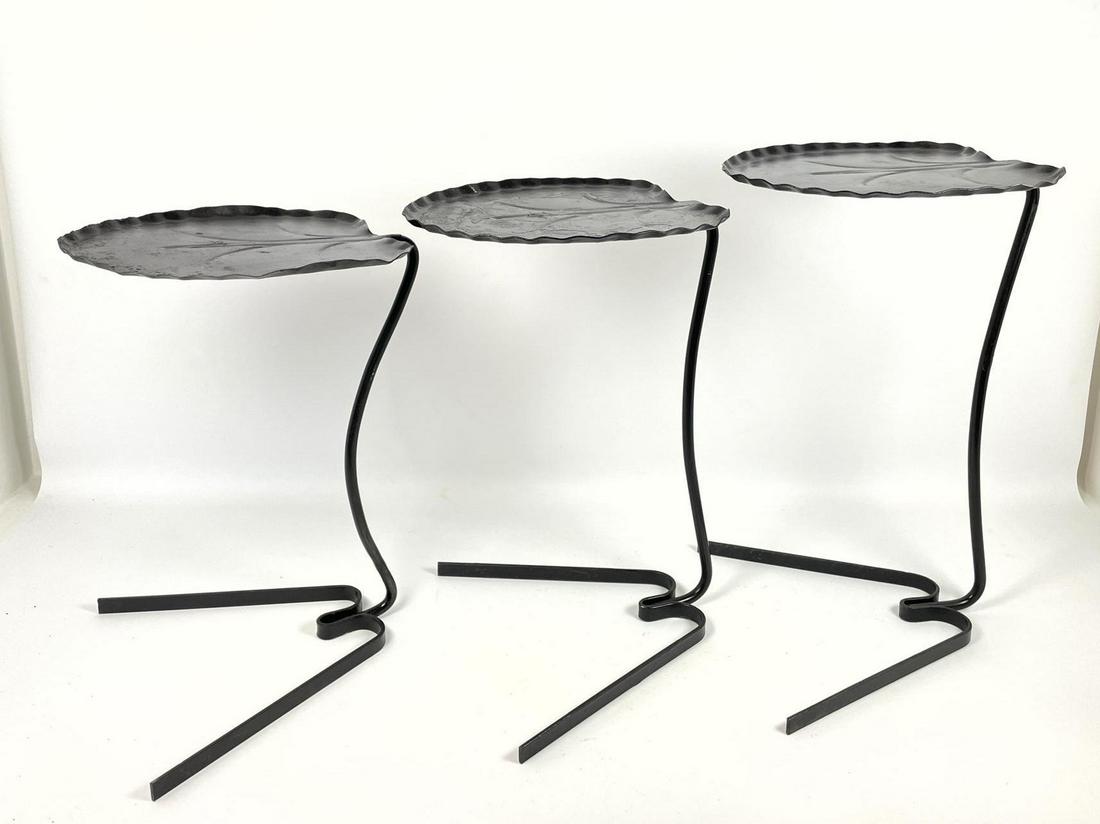 Set 3 Nesting SALTERINI Metal Leaf Tables. TEMPESTINI d (1 of 11)