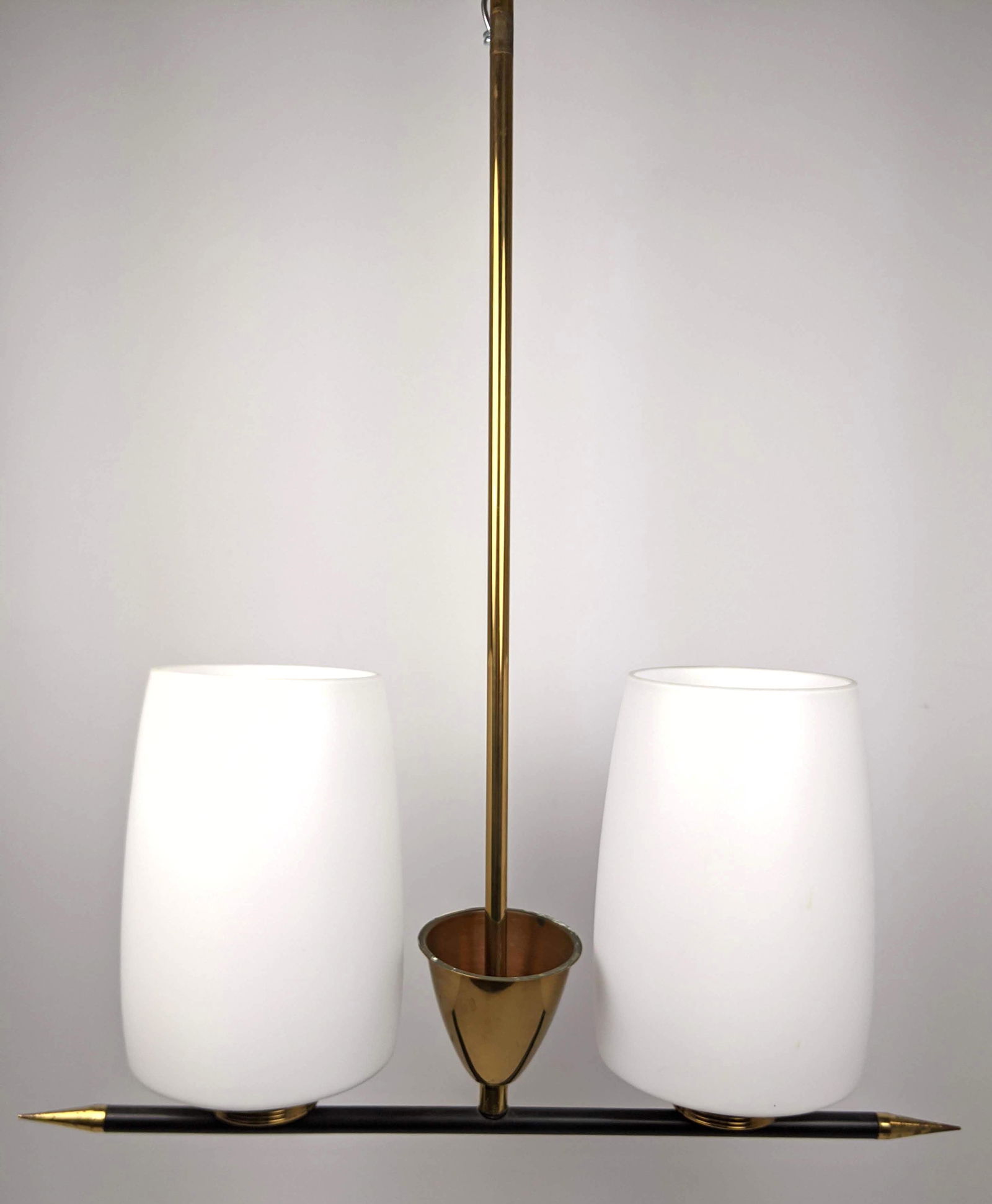LUNEL France Double Shade Pendant Chandelier Lamp.  Han (1 of 13)