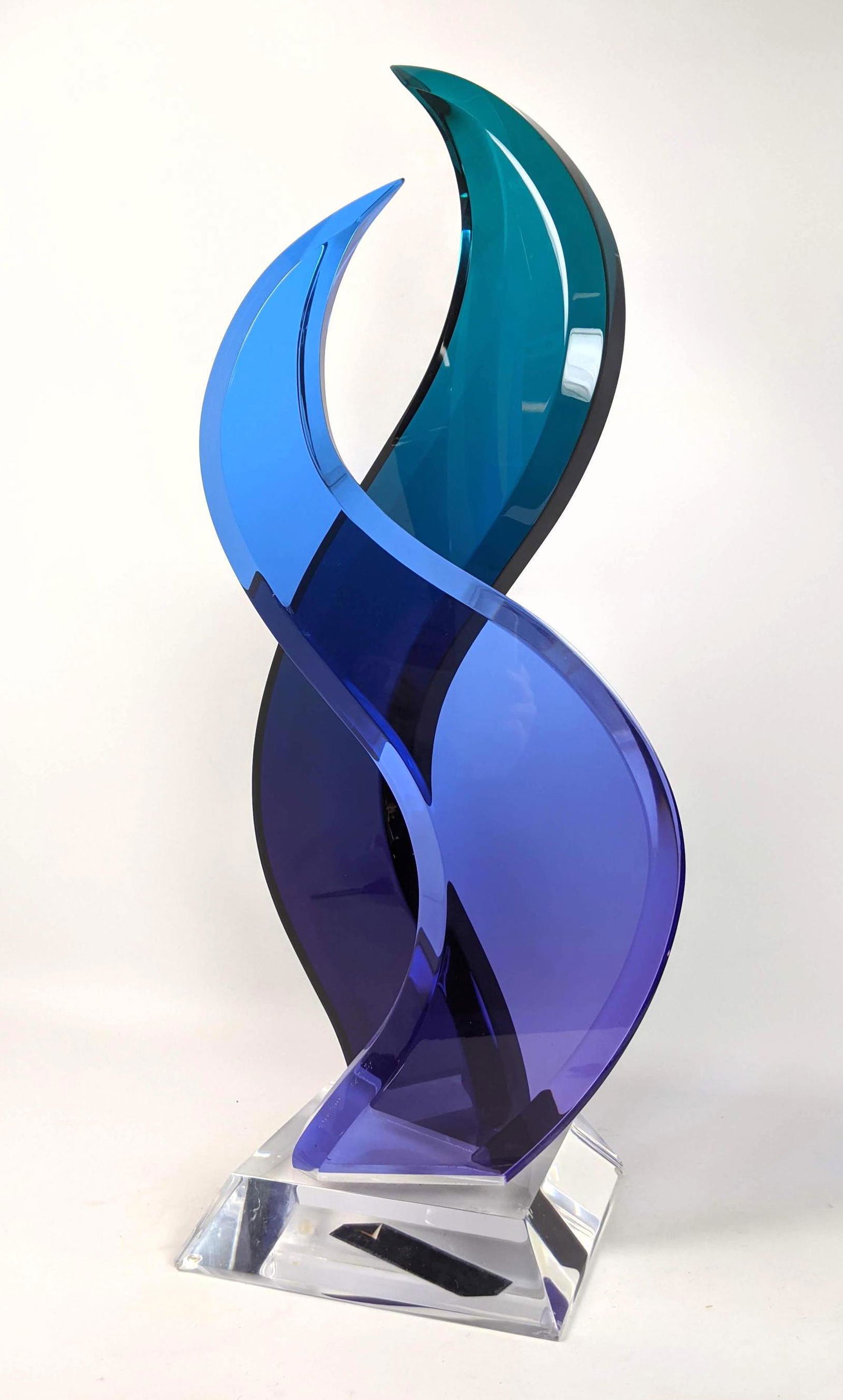 SHLOMI HAZIZA Studio Colored Lucite Abstract Sculpture. (1 of 14)