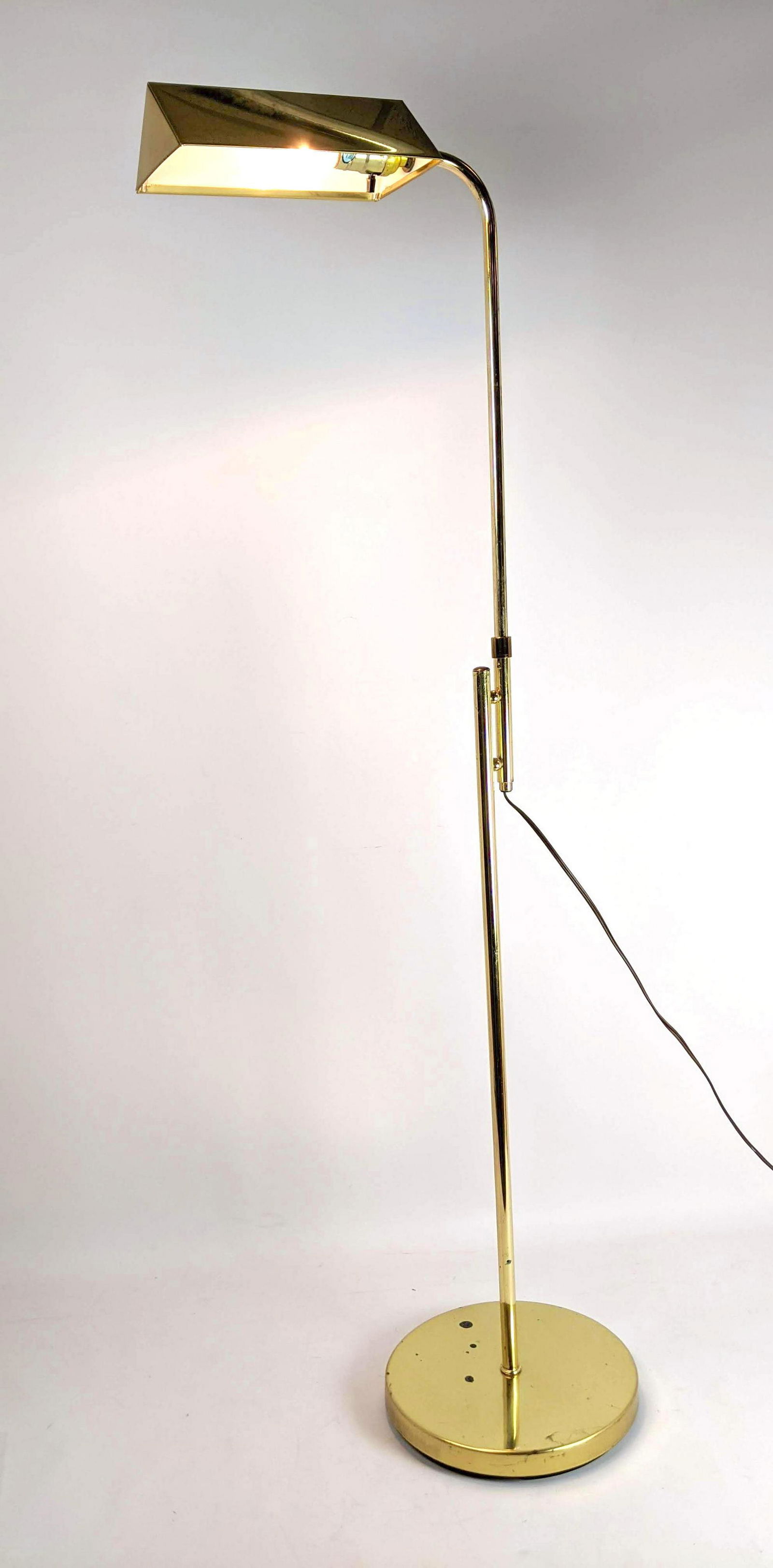 Brass Adjustable Floor Lamp. (1 of 14)
