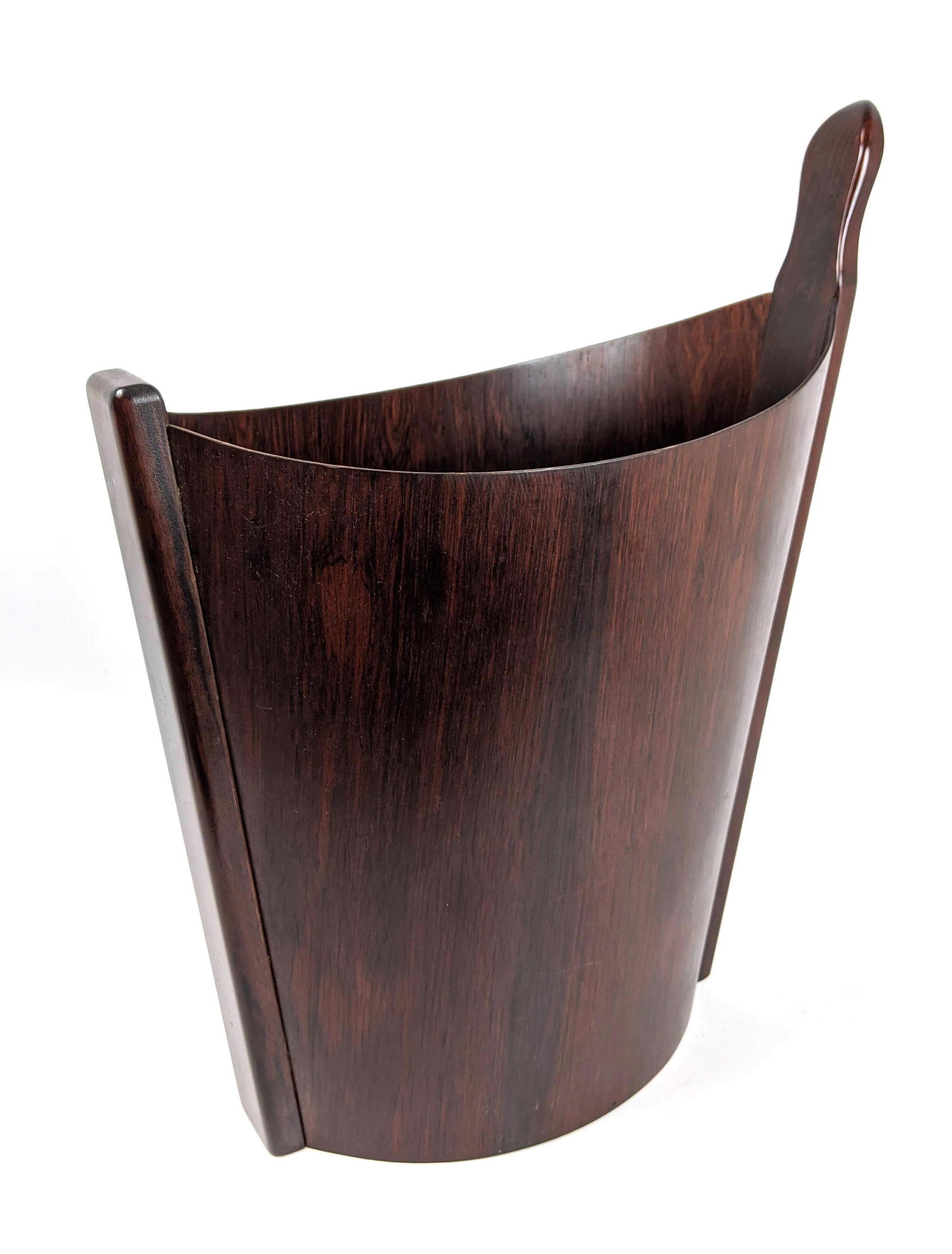 WESTNOFA Rosewood  Basket Trash Can. Modernist lines. P (1 of 10)