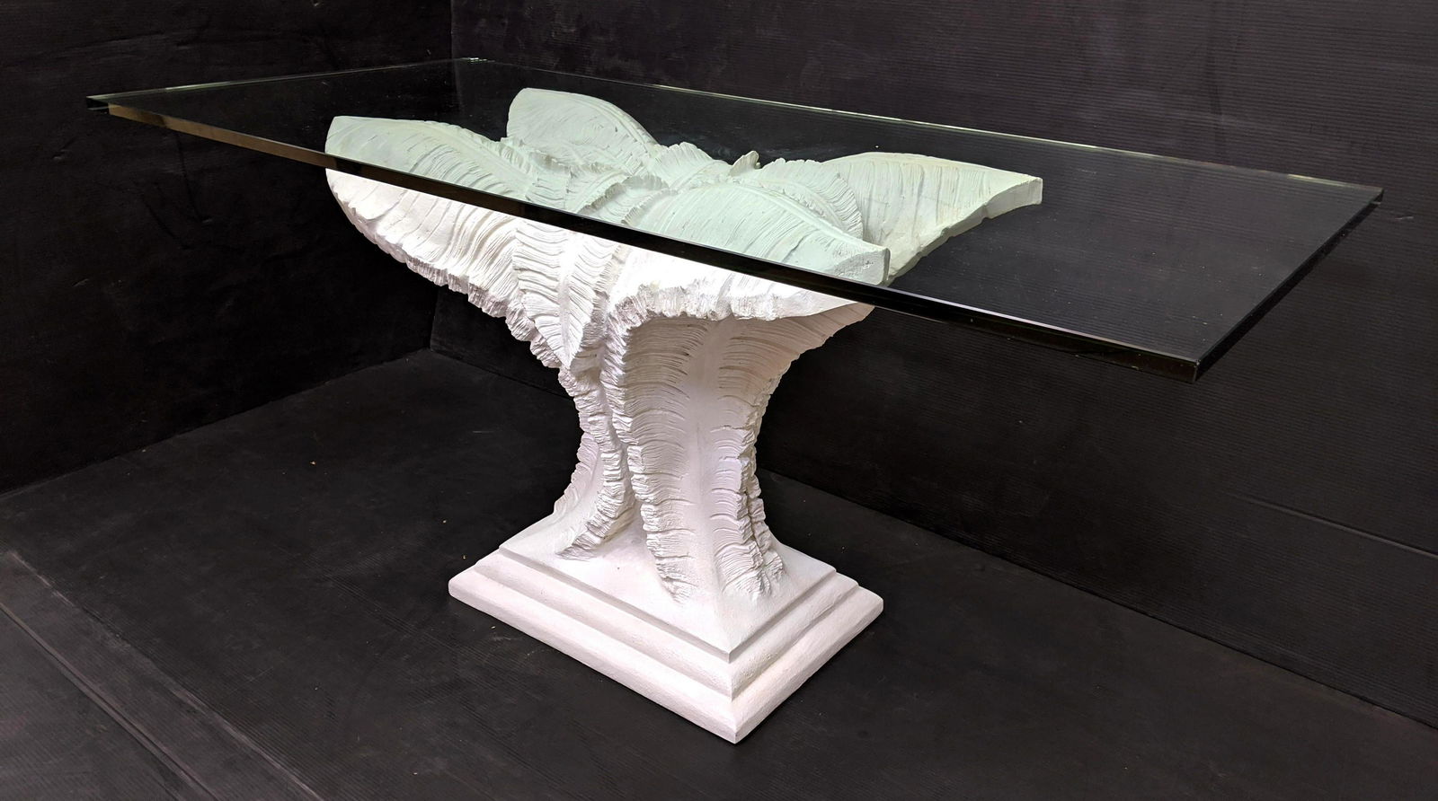 Large Palm Fern Console Table with Glass Top. In the St (1 of 15)