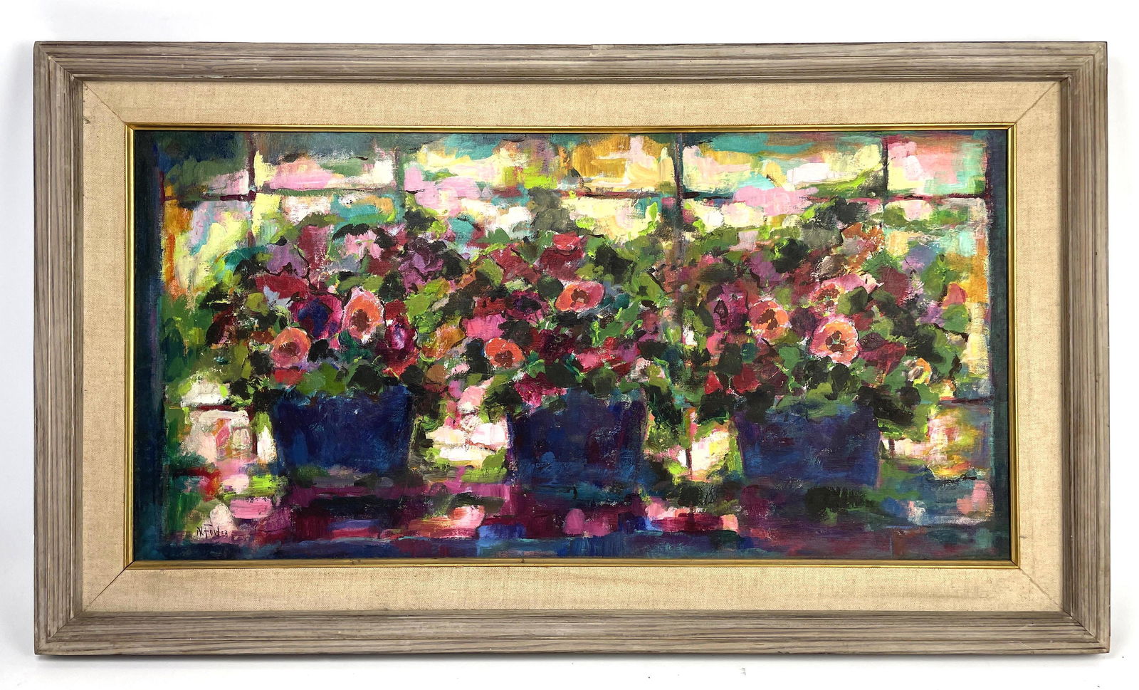 ANN CARTER FOSTER Floral Still Life Painting. On Canvas (1 of 8)