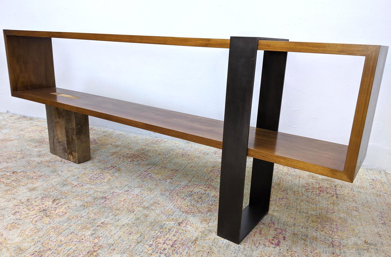 Designer Console Book Shelf Table.  With industrial iro (1 of 11)