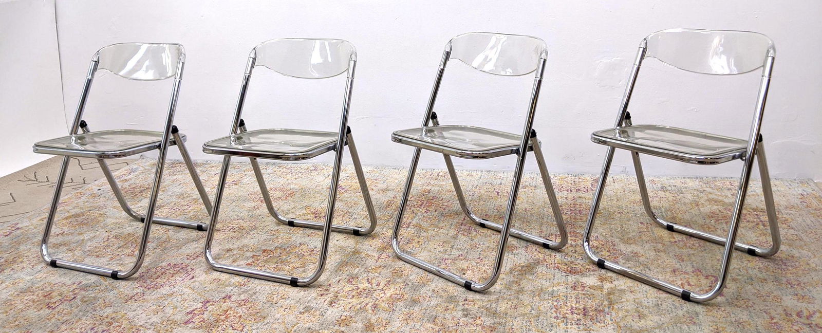 Set 4 Italian BREVETTATO Acrylic Folding Chairs. Lucite (1 of 17)