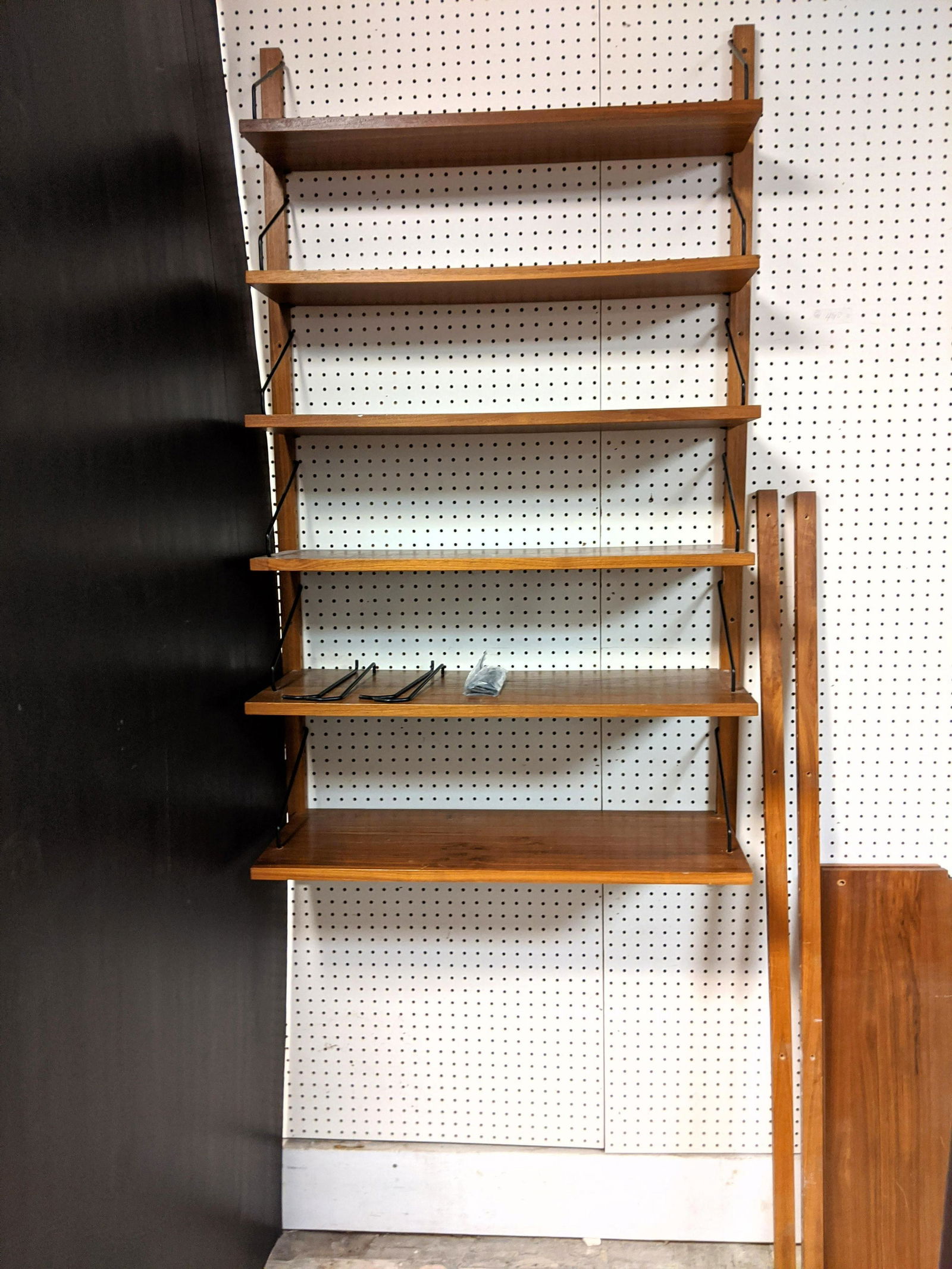 Mid Century Modern Wall Mounted Shelf Unit.  Attributed (1 of 5)