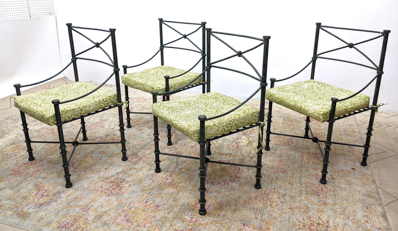 Set 4 Decorative Iron Arm Chairs. ILANA GOOR Style. (1 of 14)