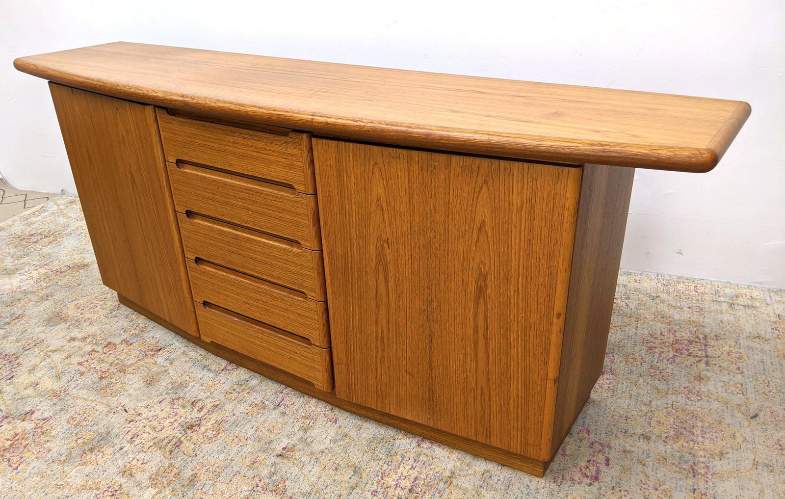 SKOVBY Danish Modern Teak Credenza Sideboard Cabinet.: SKOVBY Danish Modern Teak Credenza Sideboard Cabinet. -- Dimensions: H: 32 inches: W: 79 inches: D: 19 inches ---