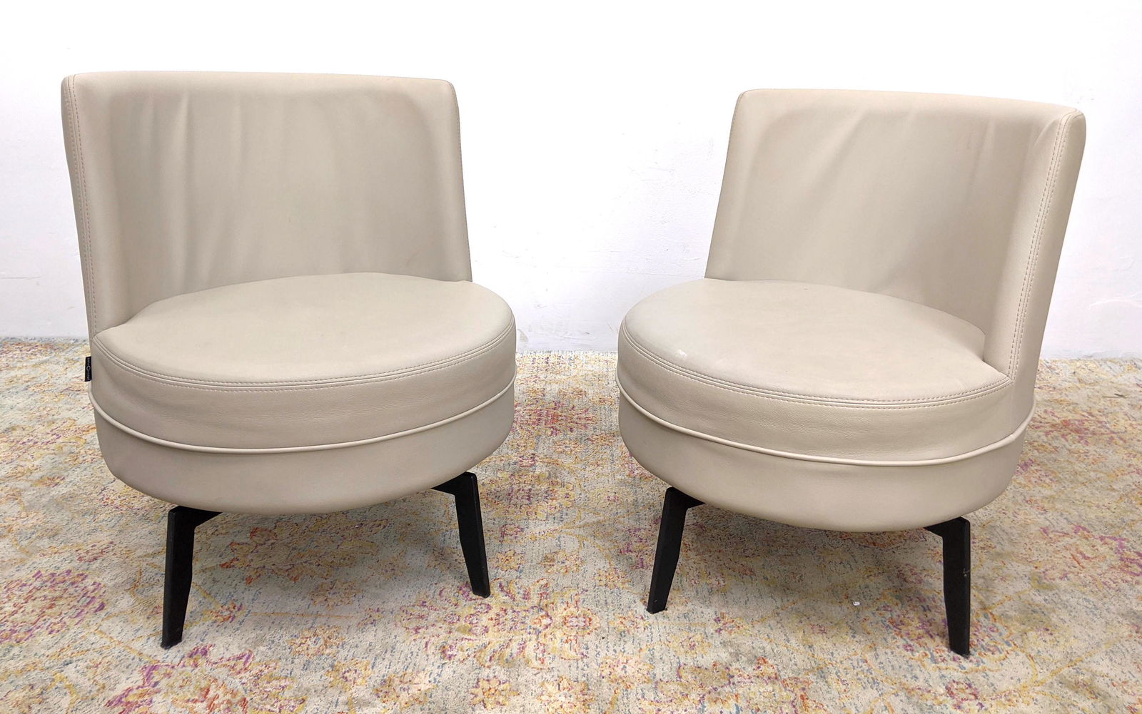 Pair SOHO CONCEPT Swivel  Chairs. Metal Bases. (1 of 15)