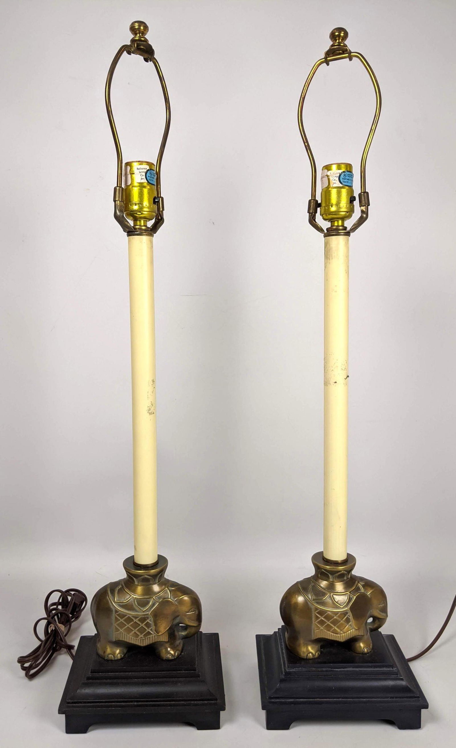 Decorator Brass Elephant Table Lamps. (1 of 7)
