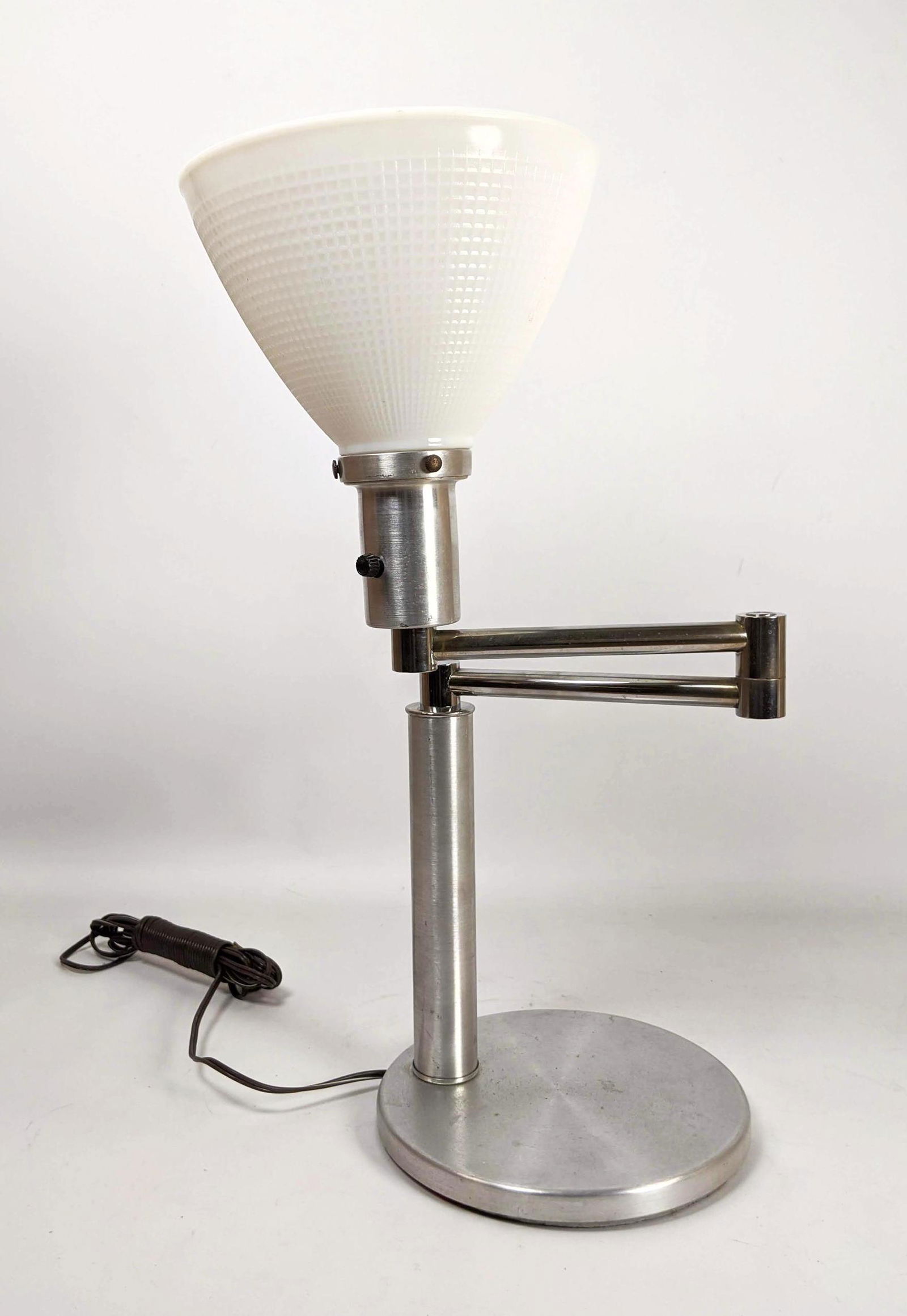 Stainless Nessen style swing arm table desk lamp. (1 of 7)