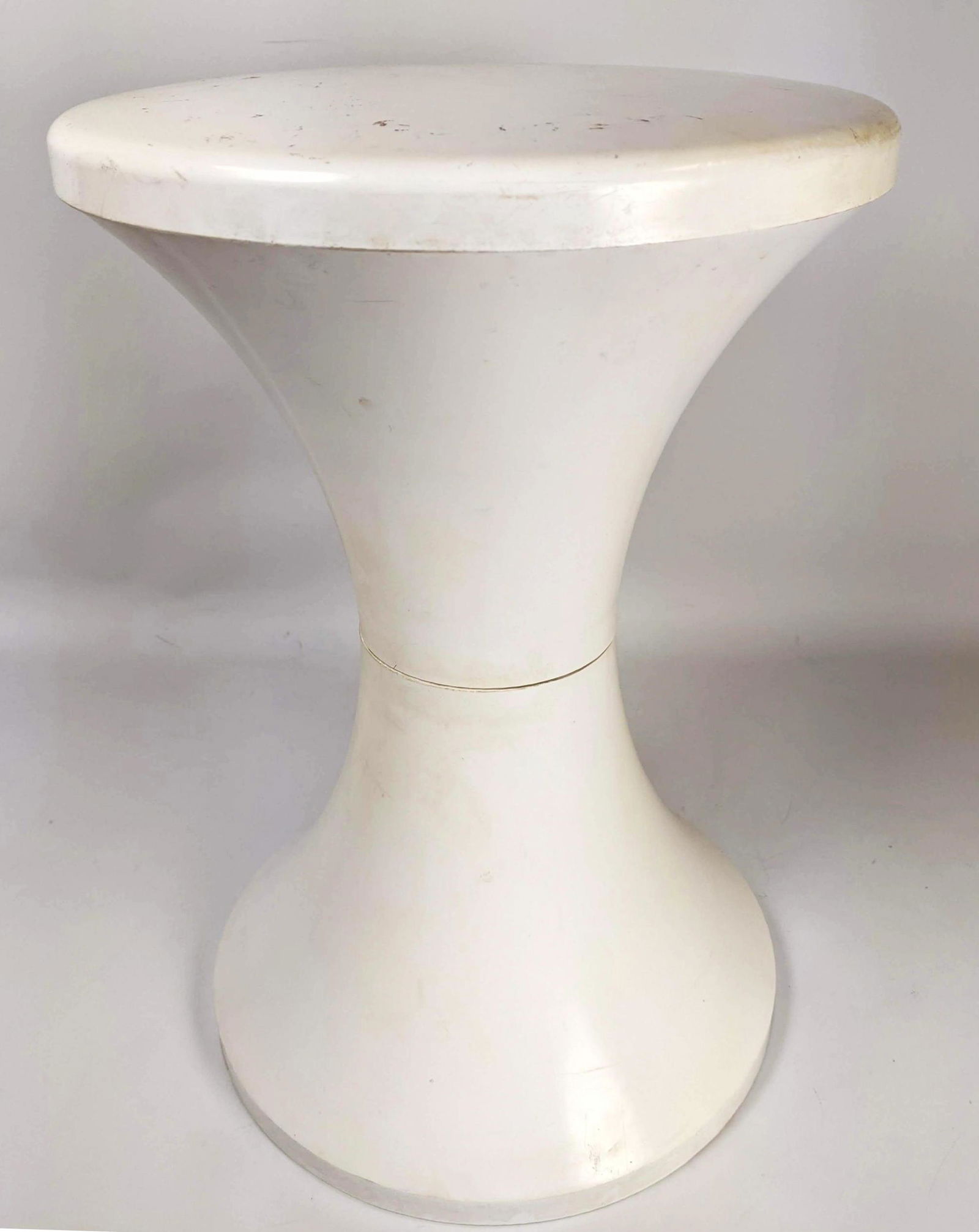 French Molded Plastic Stool. Modernist. Label: Made in (1 of 8)