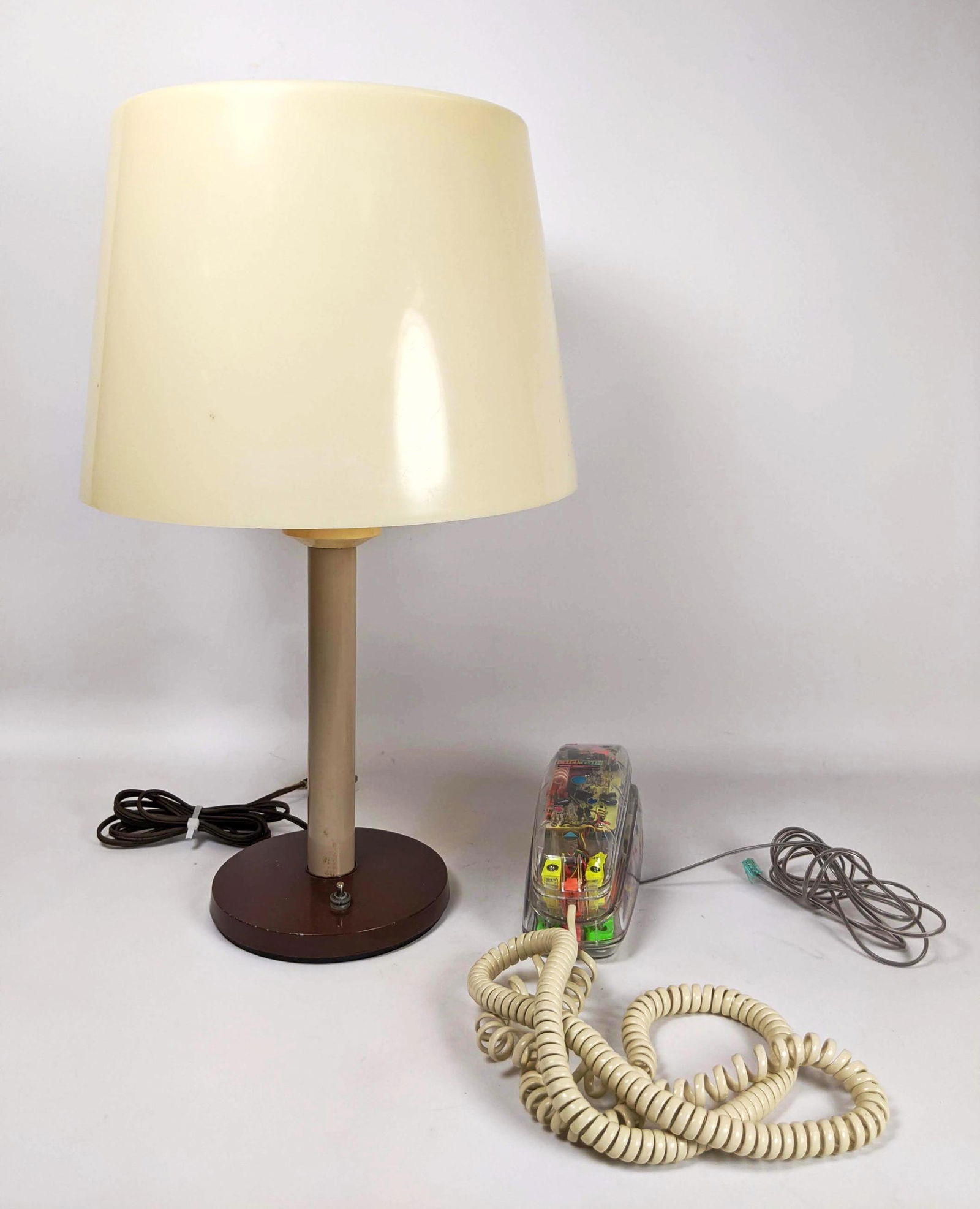 Modernist Plastic Lamp. See Thru Plastic Princess Phone (1 of 6)