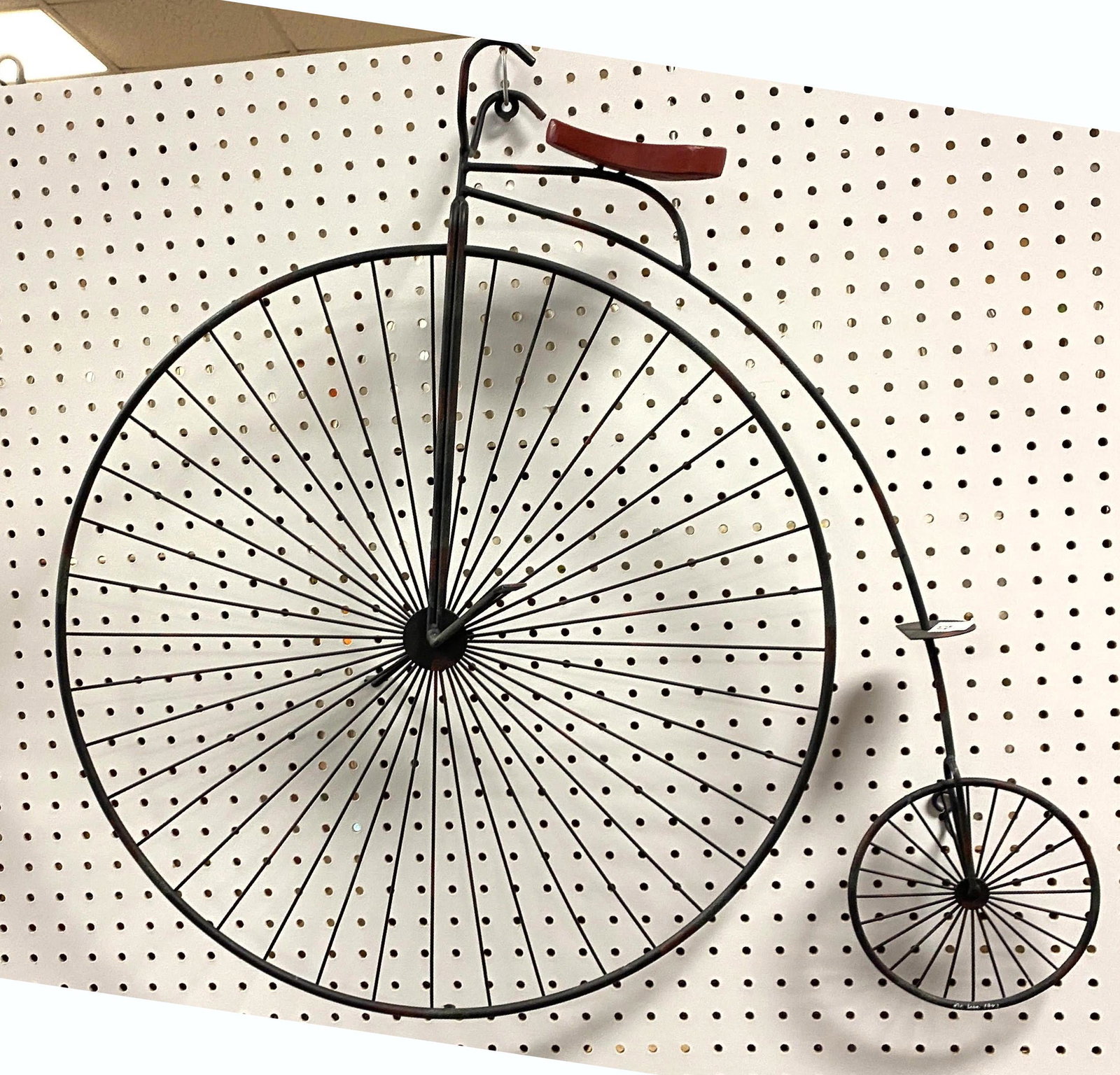 C. JERE Wall Sculpture of Big Wheel Bike. Bone Shaker.: C. JERE Wall Sculpture of Big Wheel Bike. Bone Shaker. -- Dimensions: H: 28 inches: W: 30 inches: D: 5.5 inches ---