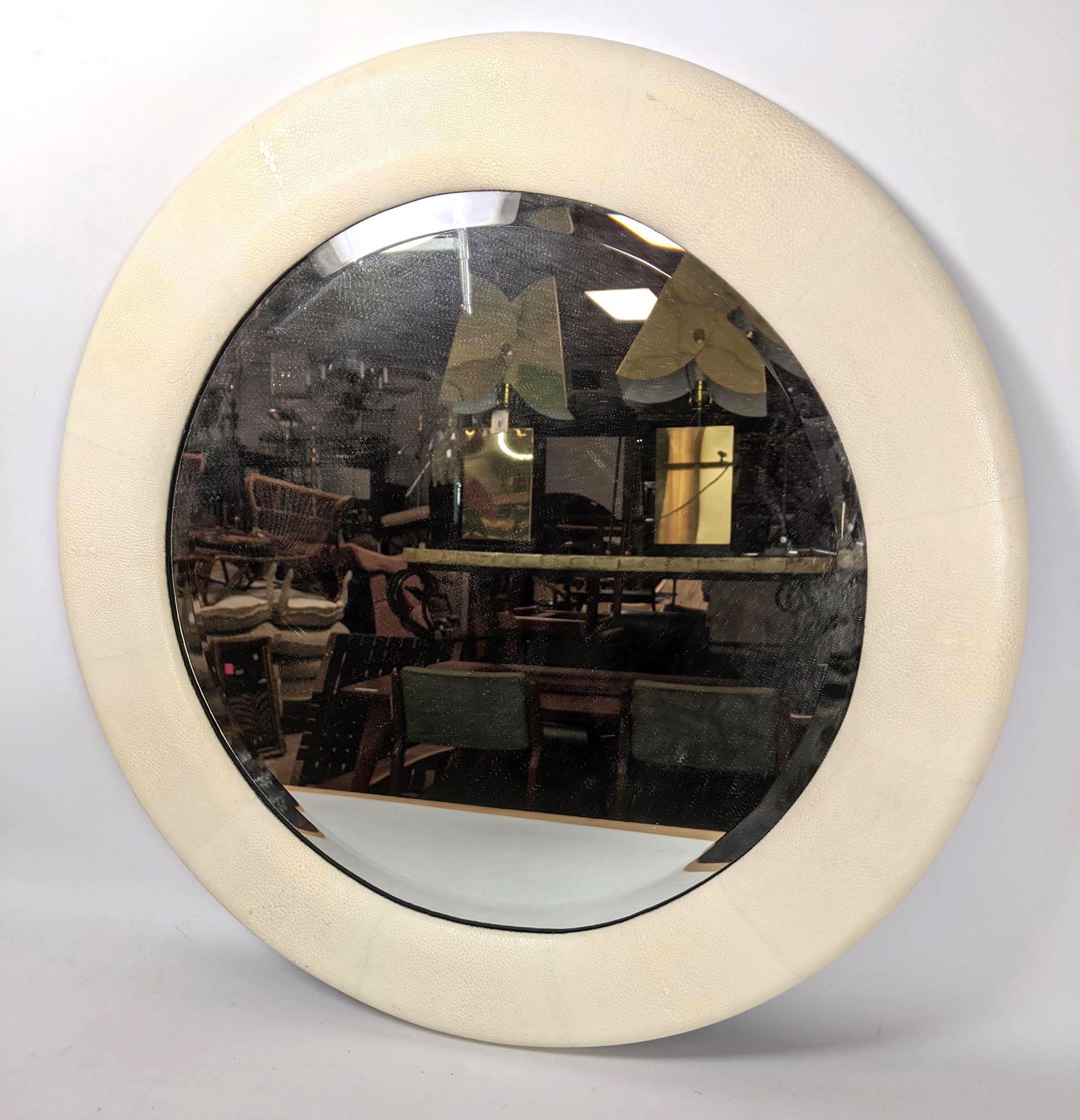 Faux Shagreen Stingray Decorator Wall Mirror (1 of 4)