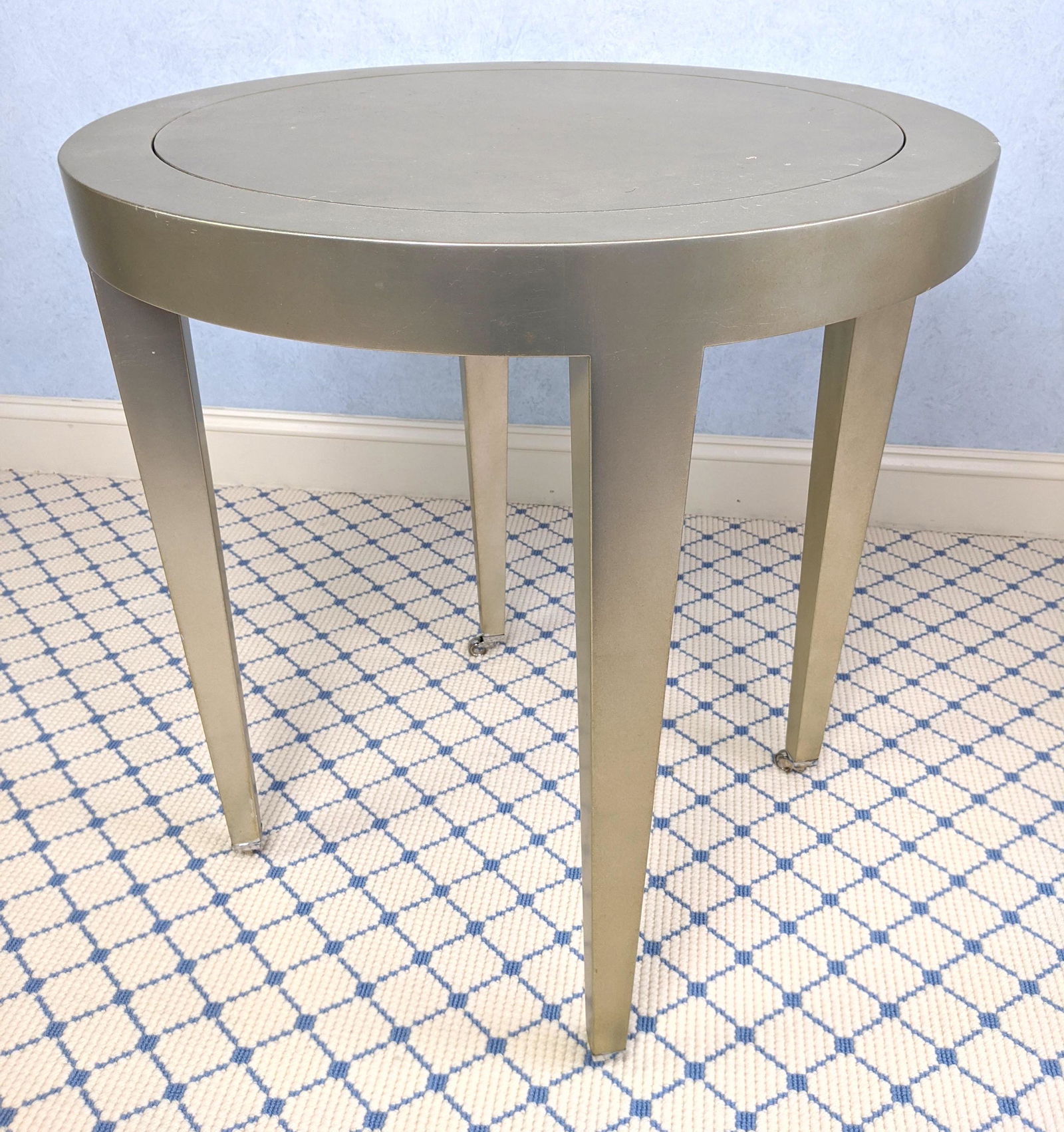 DONGHIA Paris Side End Table. Platinum finish to body. (1 of 12)