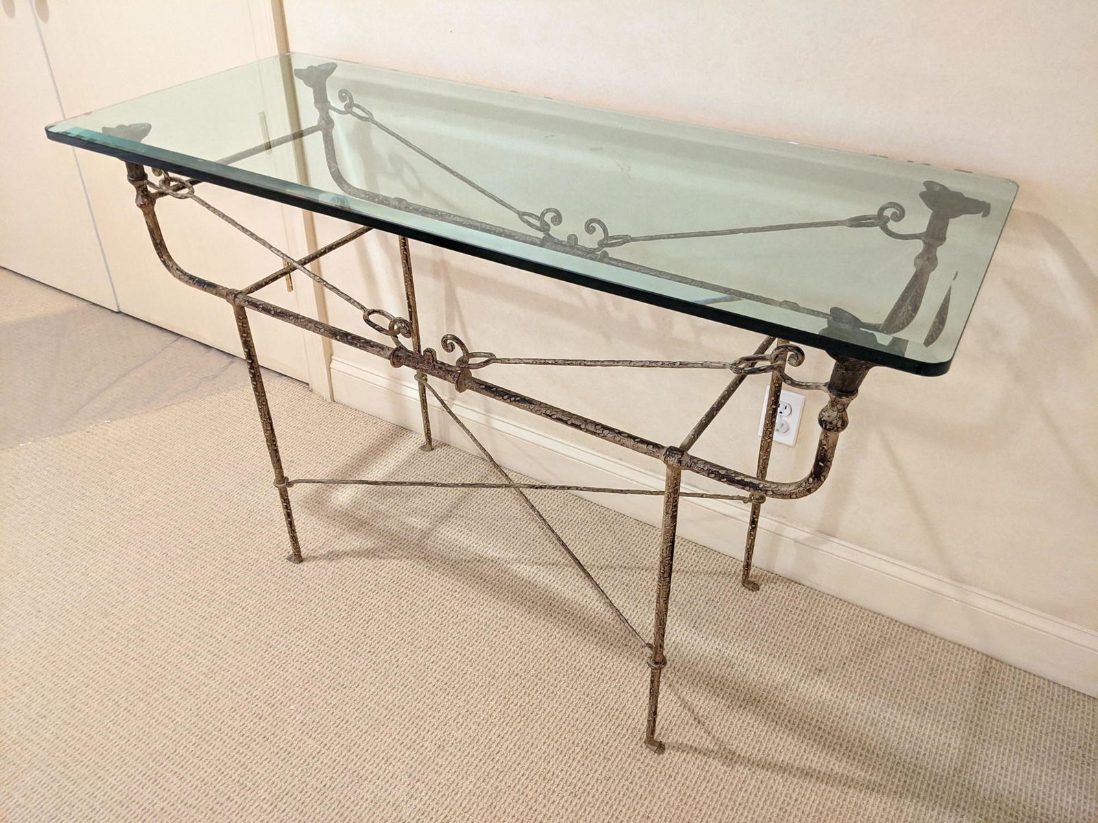 Giacometti Style Paul Ferrante Wrought Iron Hound Head (1 of 12)