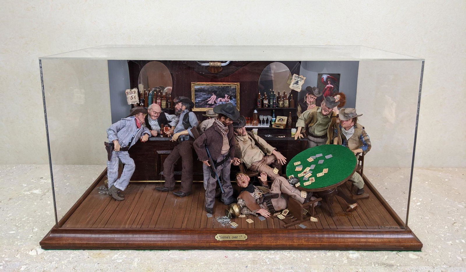 BARBARA BRIGHAM "Game's Over" Miniature Saloon Scene Di (1 of 13)