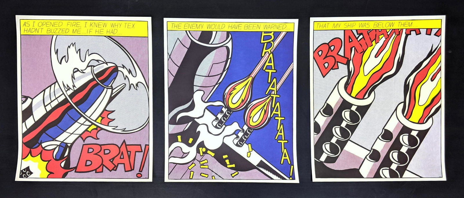 3pc Roy Lichtenstein AS I Open Fire Prints. Rockets and (1 of 13)