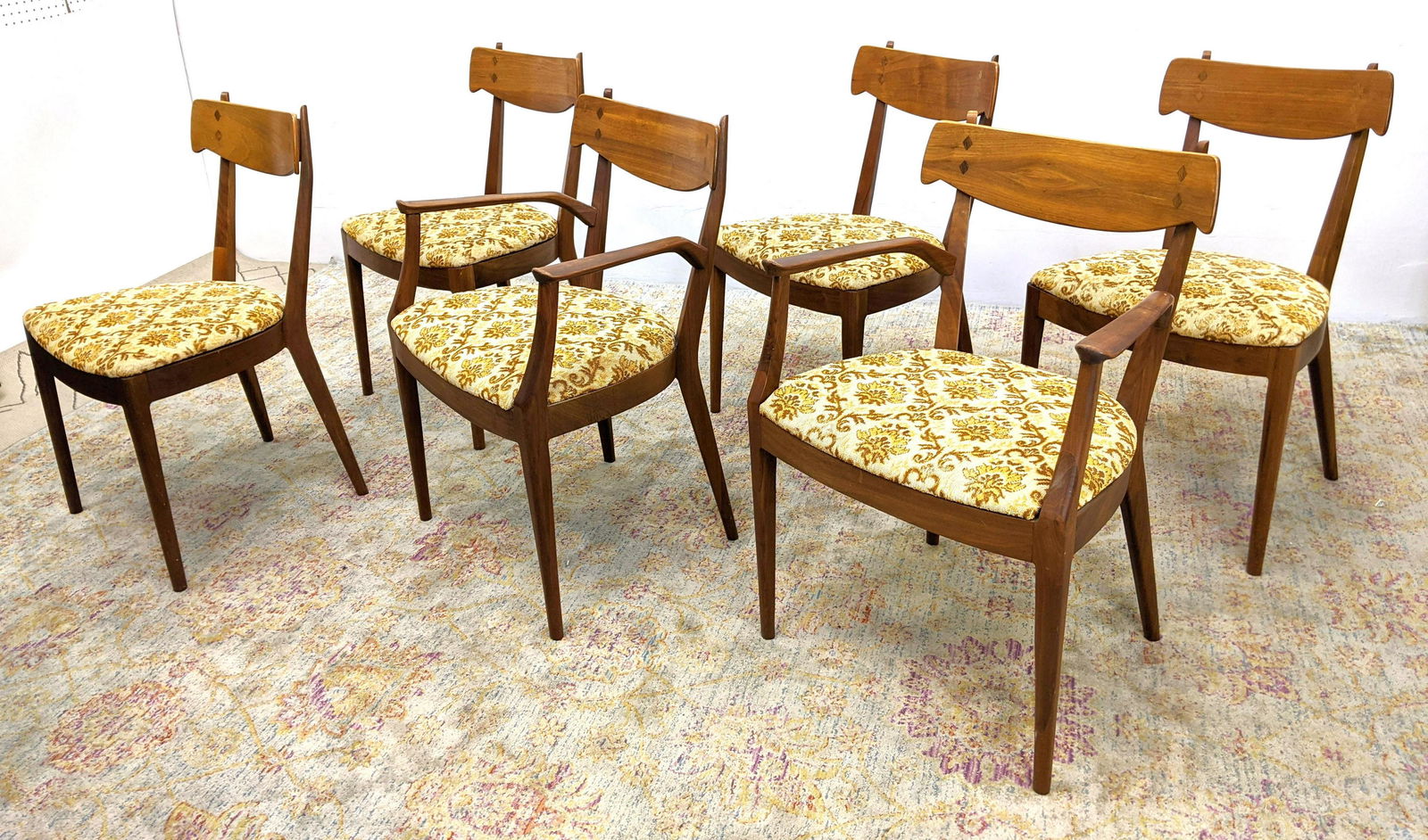 Set 6 KIPP STEWART for DREXEL Dining Chairs. Walnut Din (1 of 19)