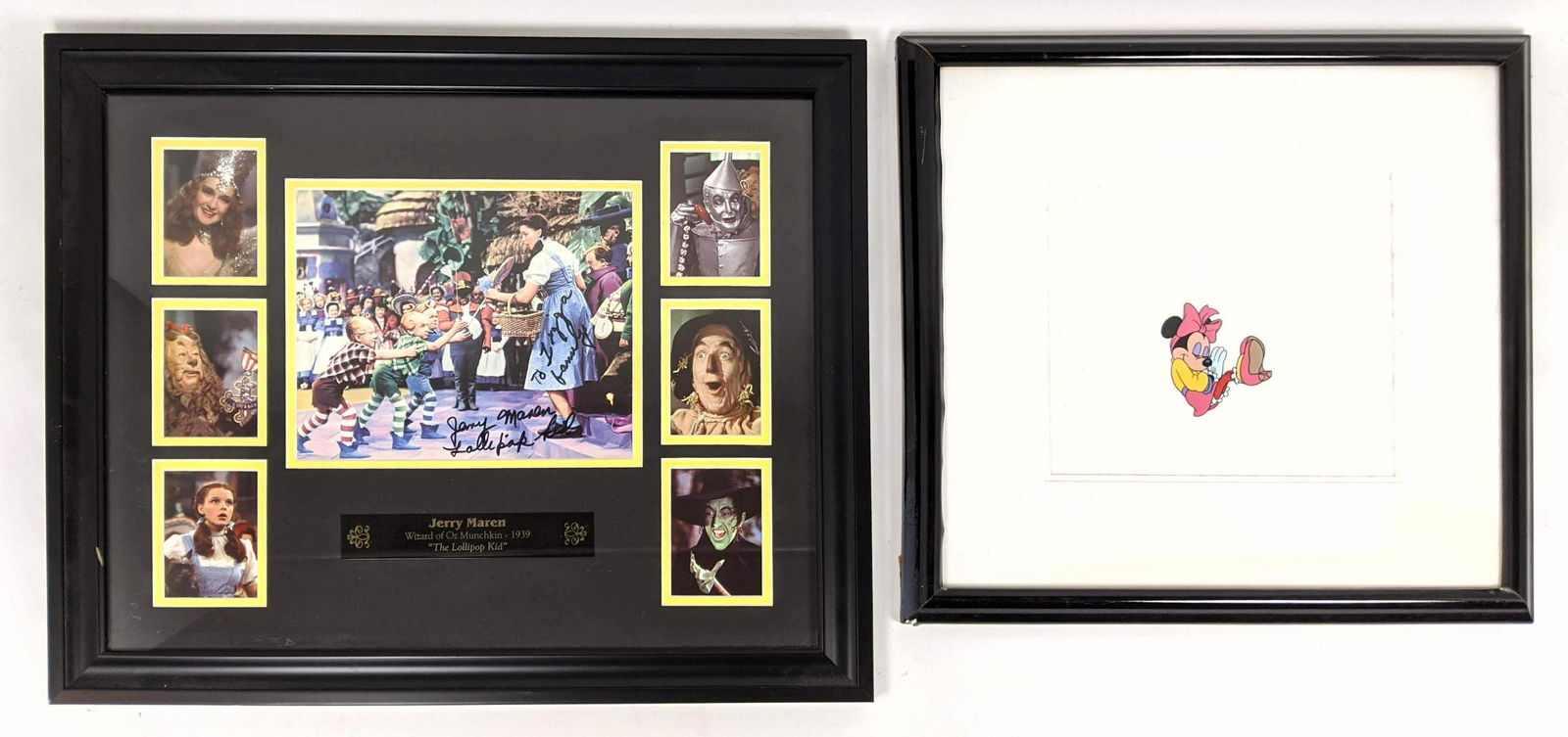 2pc Movie Memorabilia. 1). Hand Painted MINNIE MOUSE Pr (1 of 15)