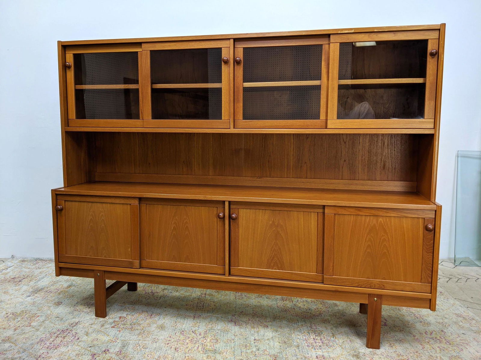 Two Part Danish Modern Teak Credenza Sideboard. Separat (1 of 20)