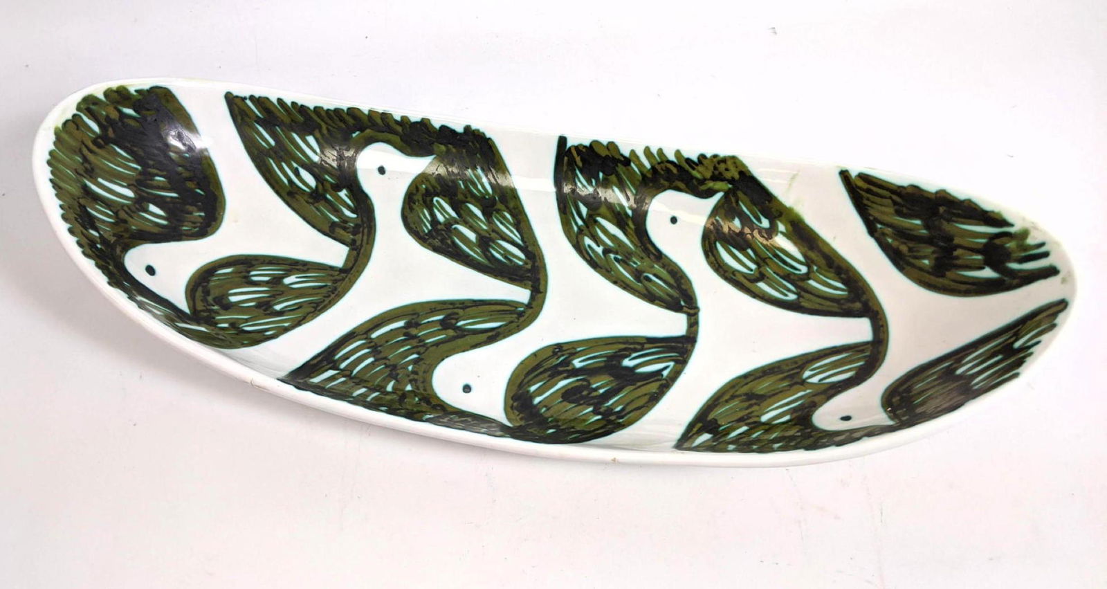 Large RAYMOR TASCA Italy Art Pottery Dish. Decorated wi (1 of 6)