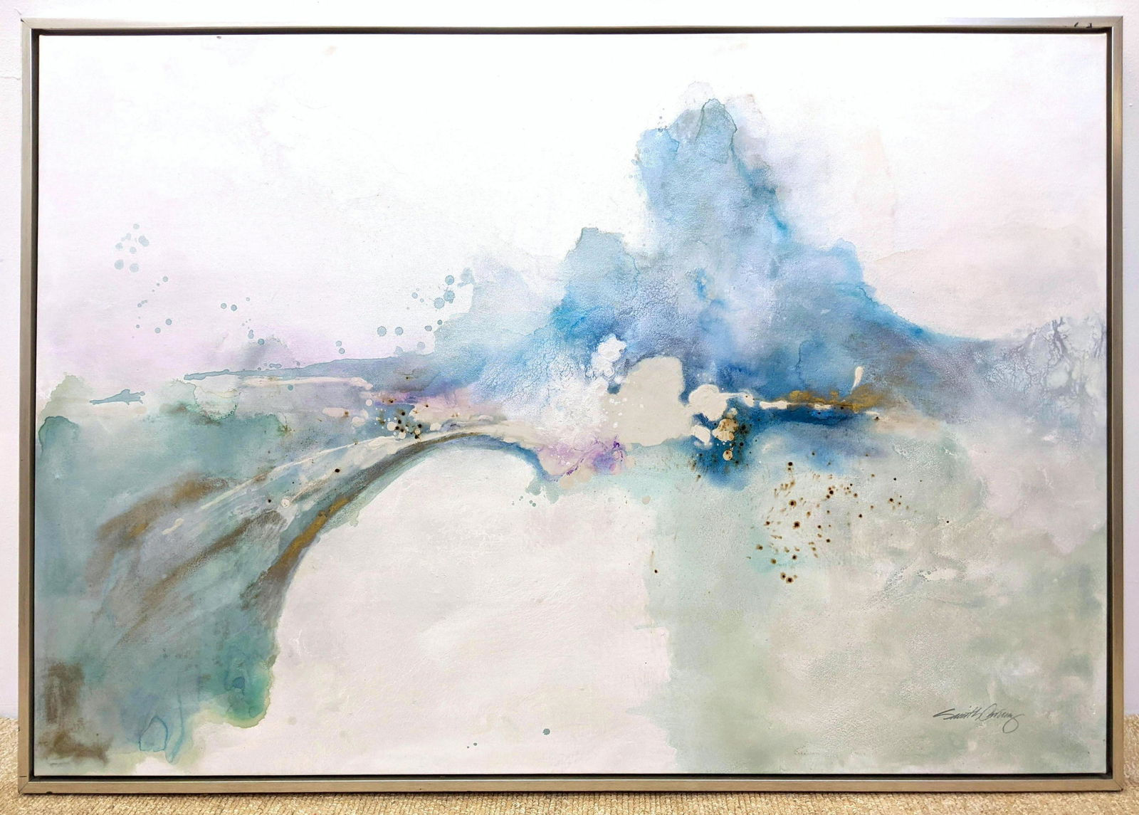 Large Artist Signed Oil Painting on Canvas. Misty Atmos (1 of 10)