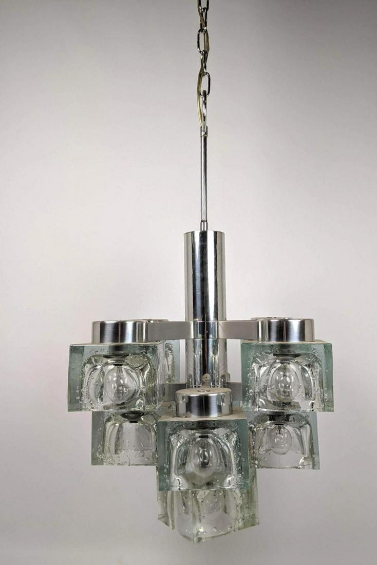 LIGHTOLIER Crystal Cube Hanging Chandelier Light Fixtur (1 of 14)
