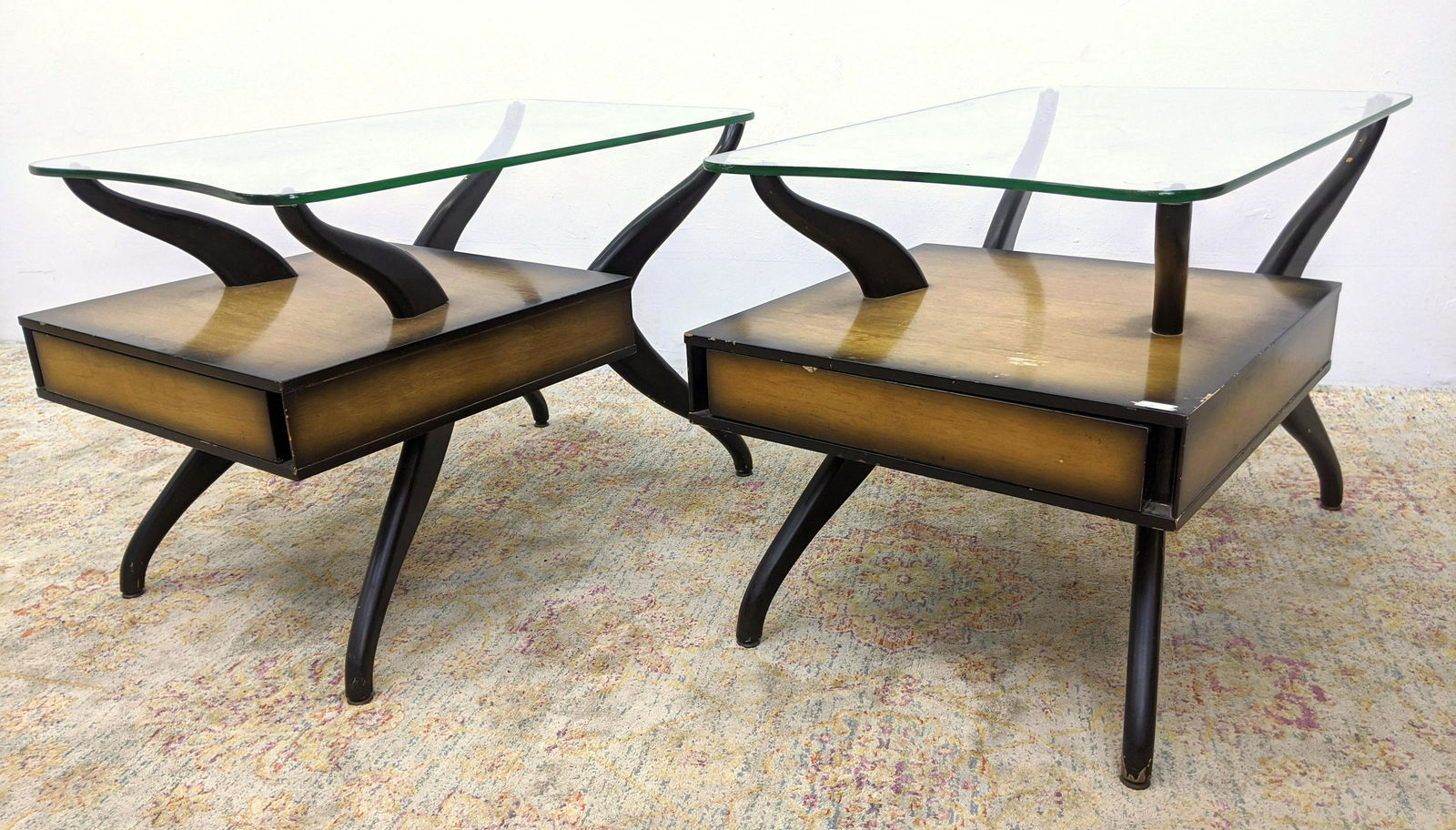 Pair American Modern Pearsall Style Side End Tables.  G (1 of 16)