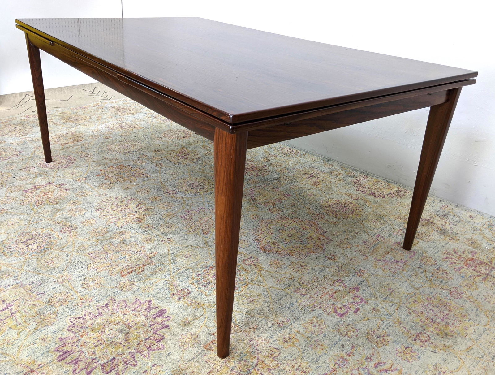 Rosewood Dining Table. Refractory style 23" pull out le (1 of 8)