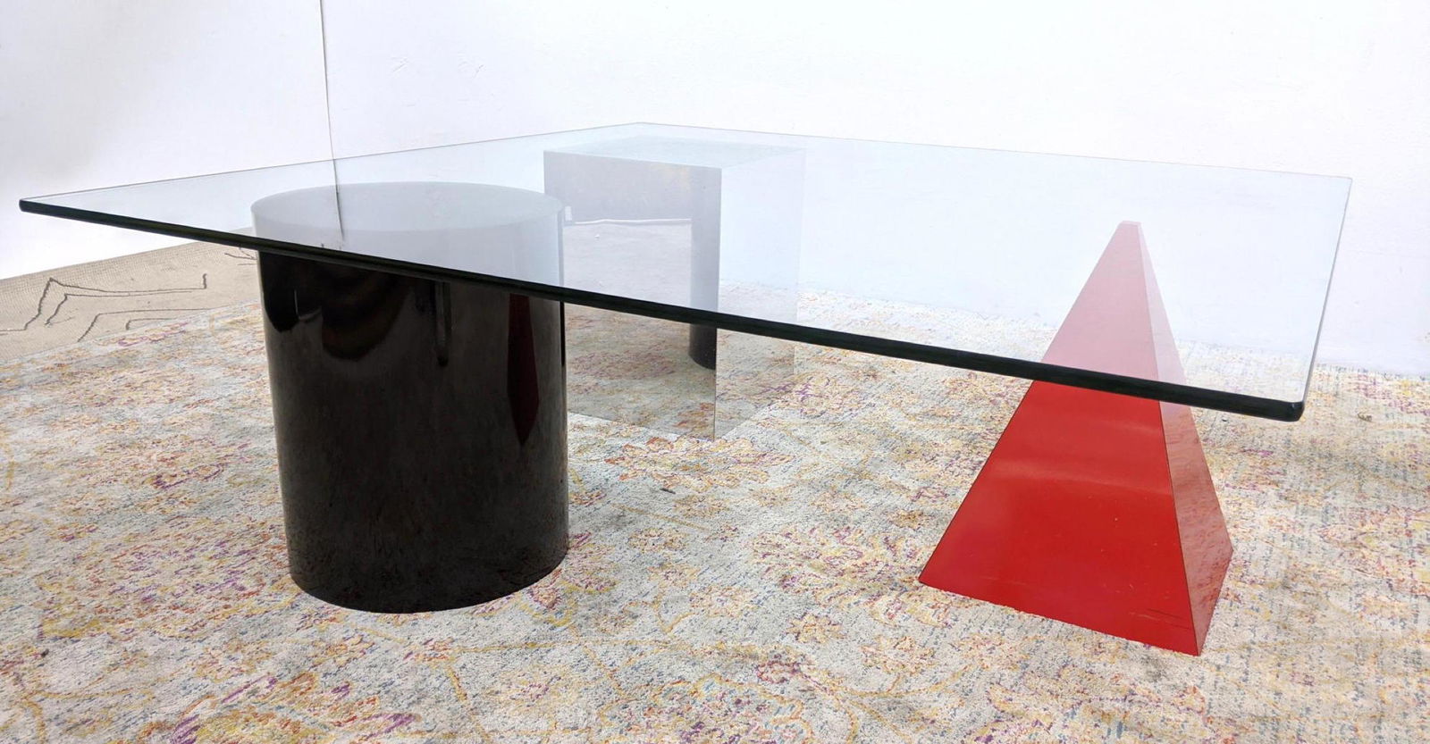 Modern Glass Top Cocktail Table. Three geometric shape (1 of 10)