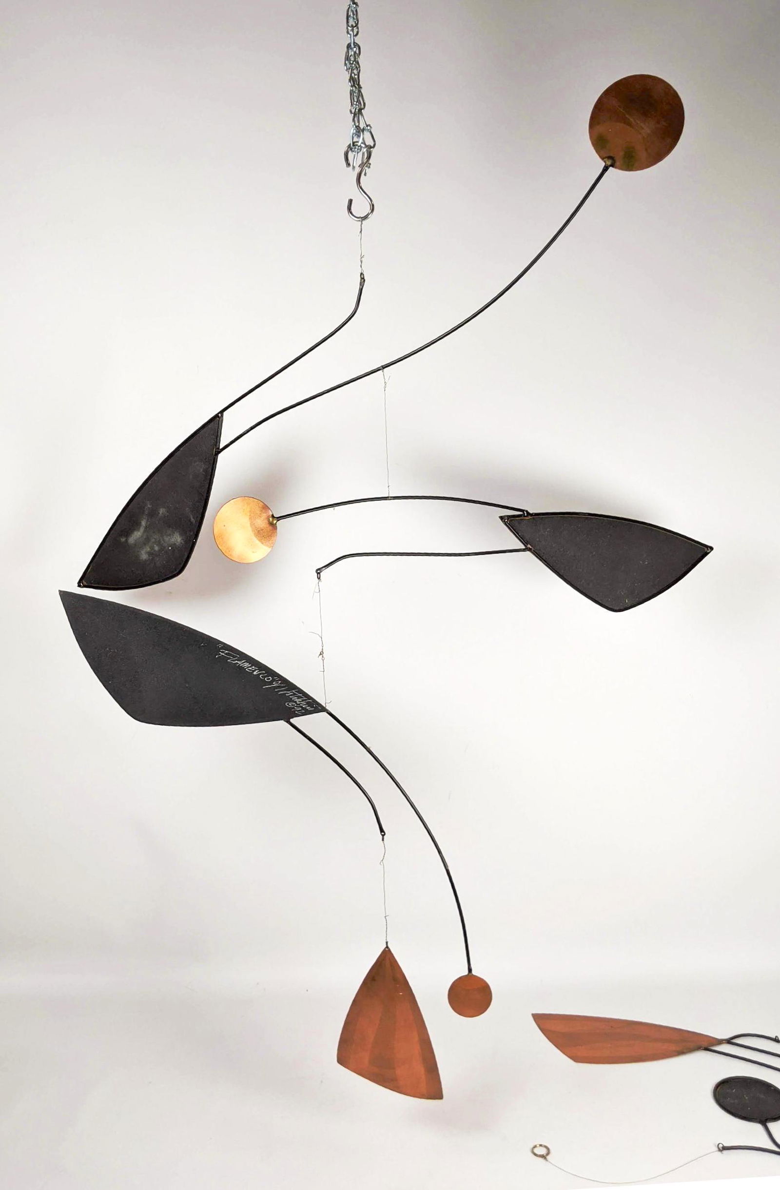 JOEL HOTCHKISS Hanging Kinetic Mobile Sculpture. "Flame (1 of 10)