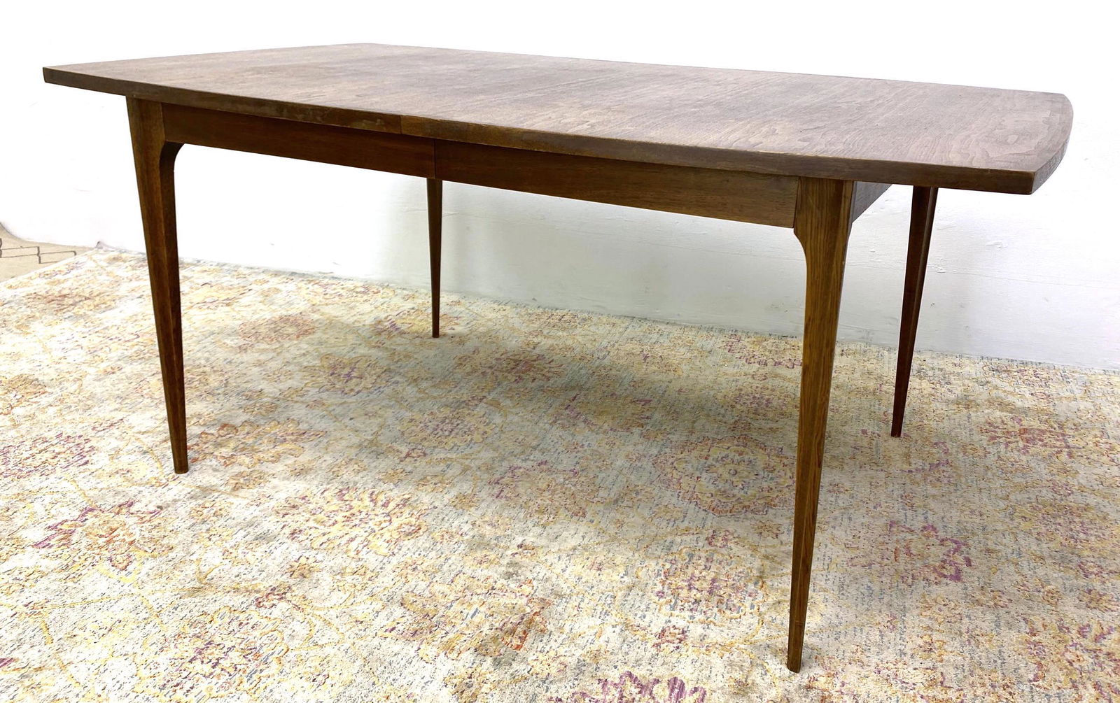 Modernist Dining Table with Bowed Sides. Tapered legs.: Modernist Dining Table with Bowed Sides. Tapered legs. -- Dimensions: H: 30 inches: W: 66 inches: D: 40 inches ---