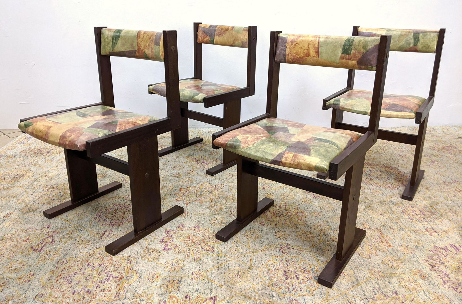 Set 4 Danish Modern Side Dining Chairs.  Cantilevered s (1 of 13)