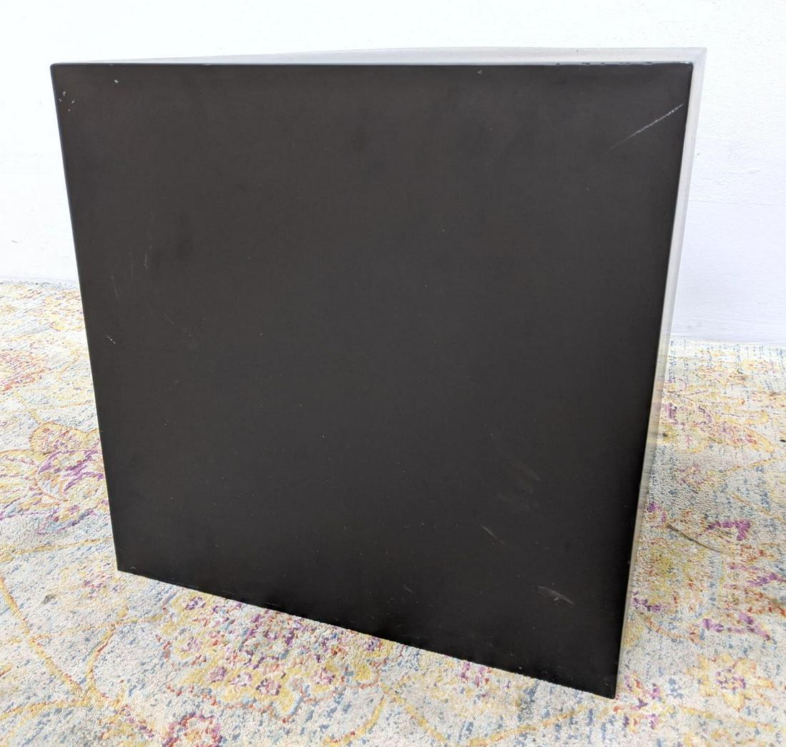 Ebonized wood Cube Side End Table. Square. (1 of 8)