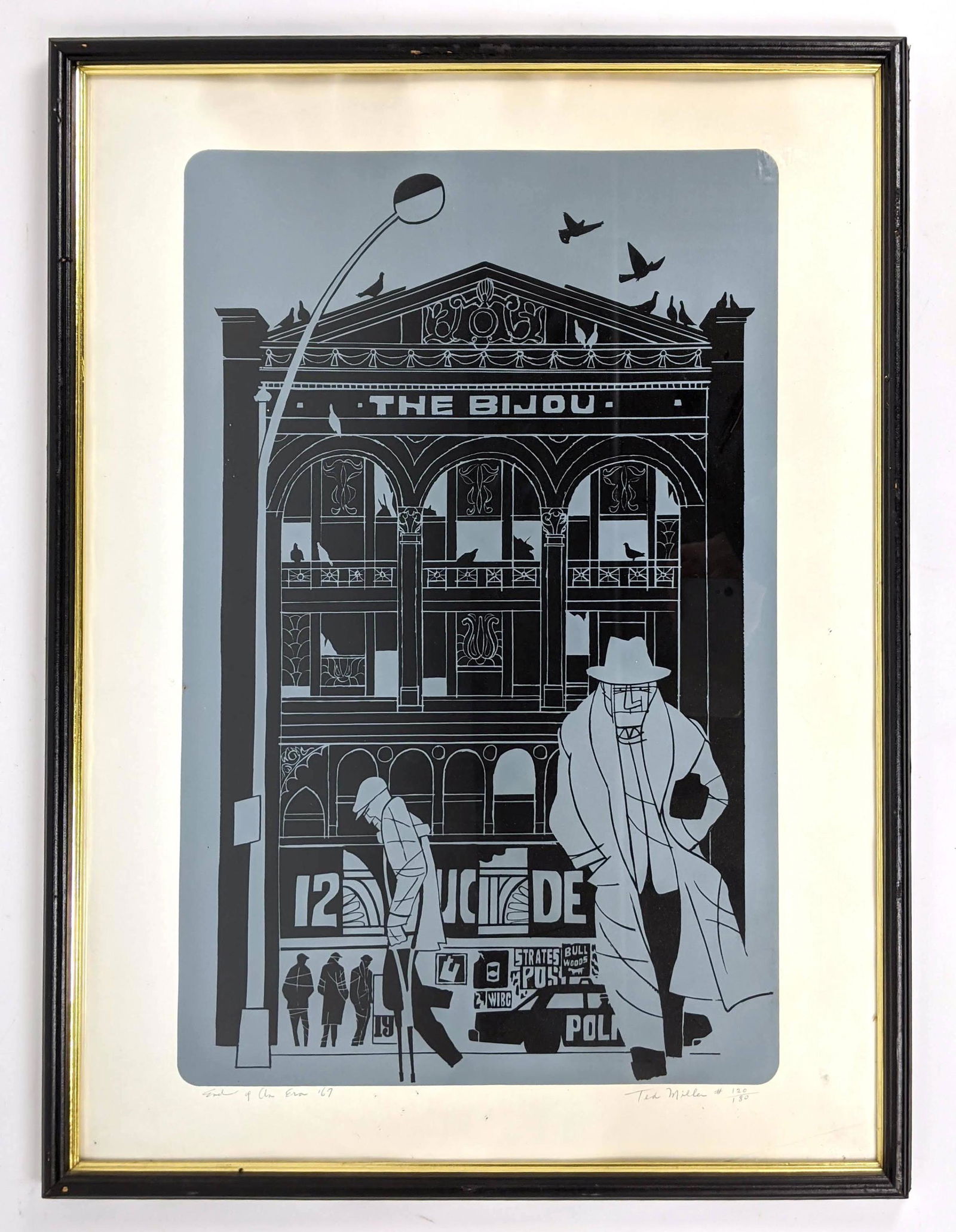TED MILLER "End of an Era" Silkscreen Print. THE BIJOU (1 of 10)