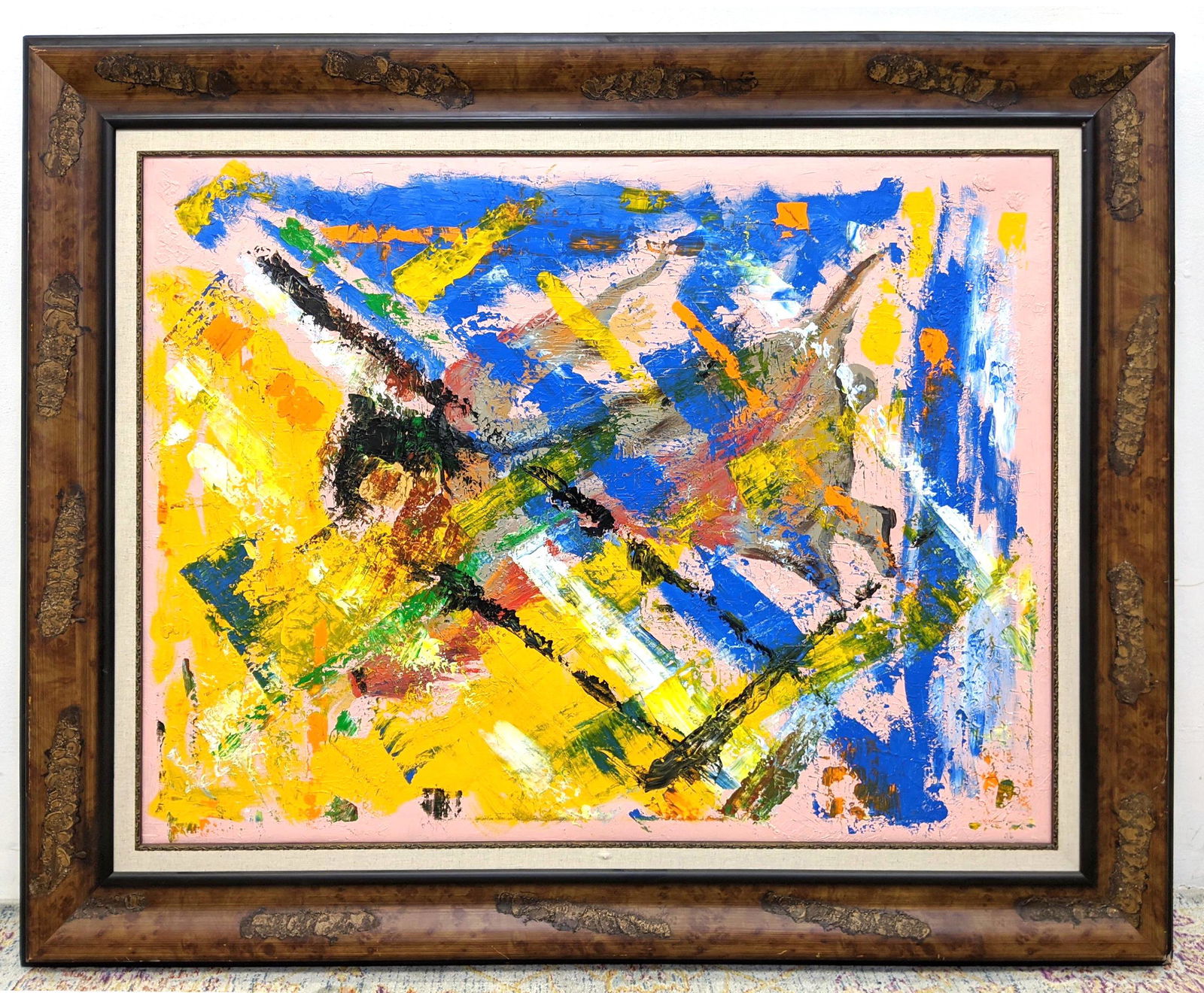 Large ZINBA DNS abstract oil on canvas modernist painti (1 of 12)