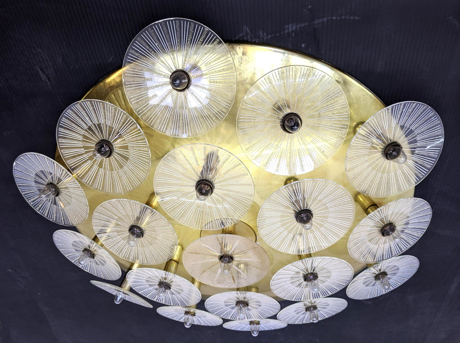Modernist Dandelion Glass Ceiling Mount Chandelier Ligh (1 of 8)