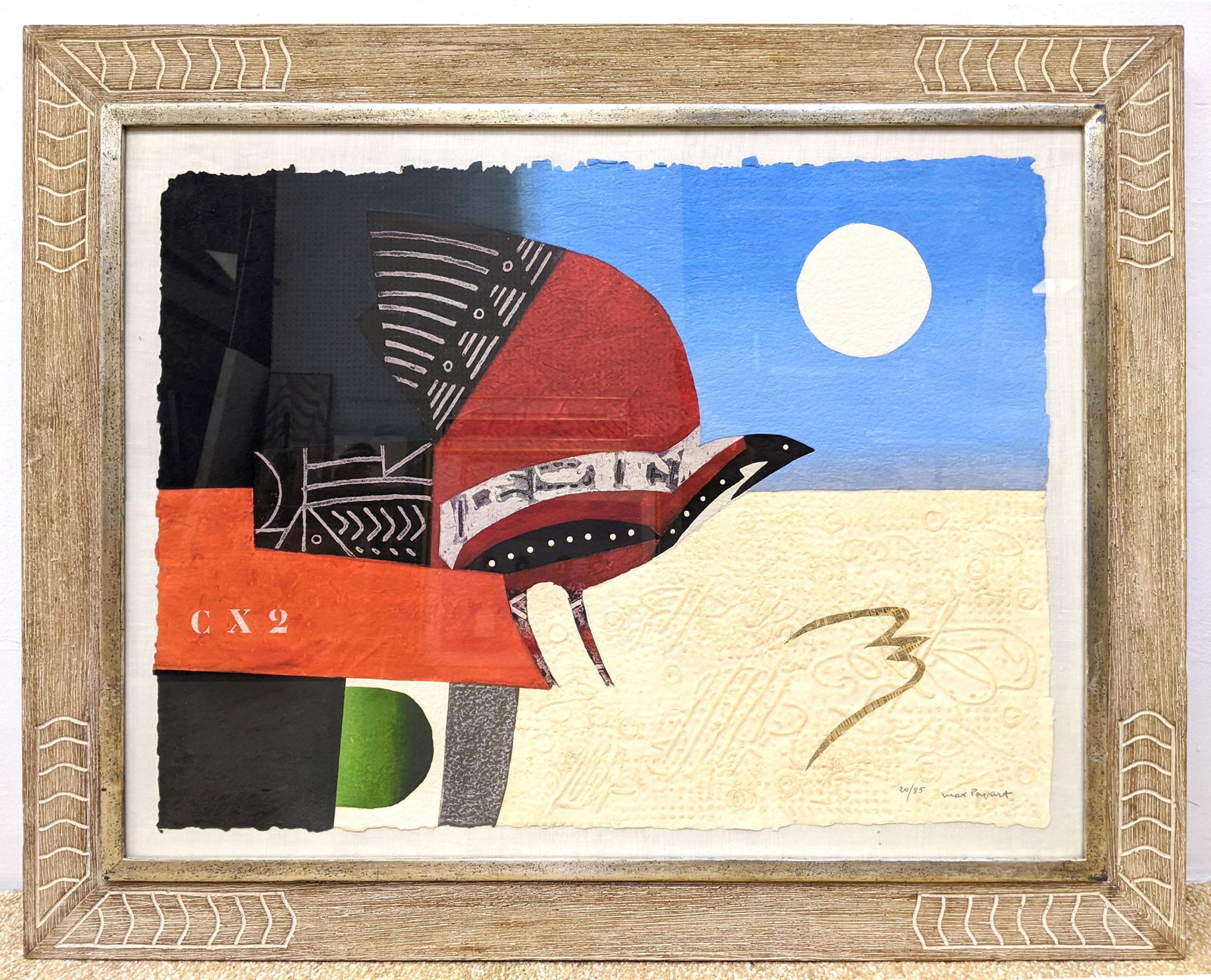 MAX PAPART Lithograph Print Embossed Paper. Signed and (1 of 8)