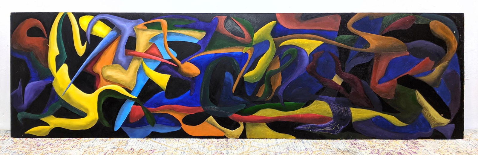 Signed Colorful Modernist Abstract Painting. Signed Wil (1 of 13)