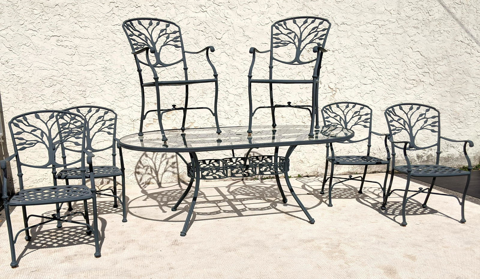 7pc Outdoor Patio Set.  6 Chairs and and Oval Table. Tr (1 of 8)
