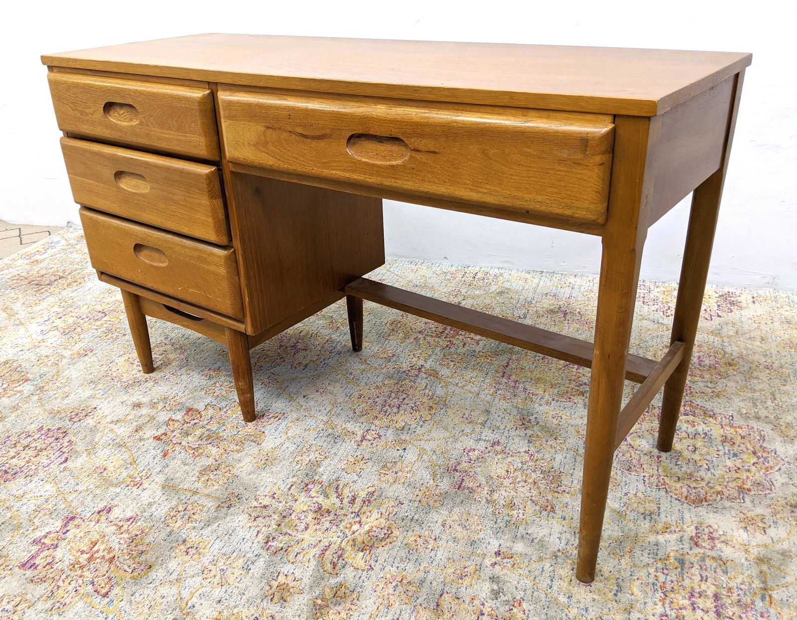 Conant Ball Style writing Desk. Bleached wood. American (1 of 15)