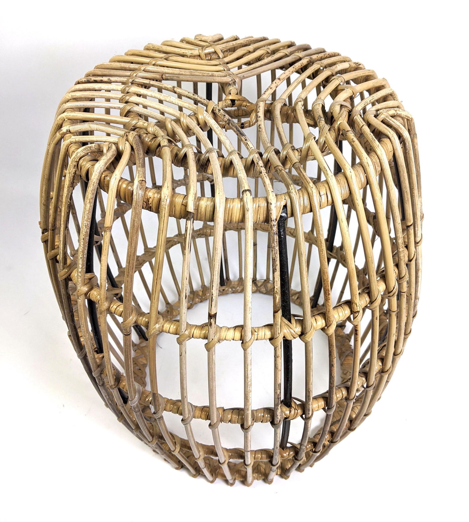 Mid Century Modern Rattan Stool. (1 of 9)