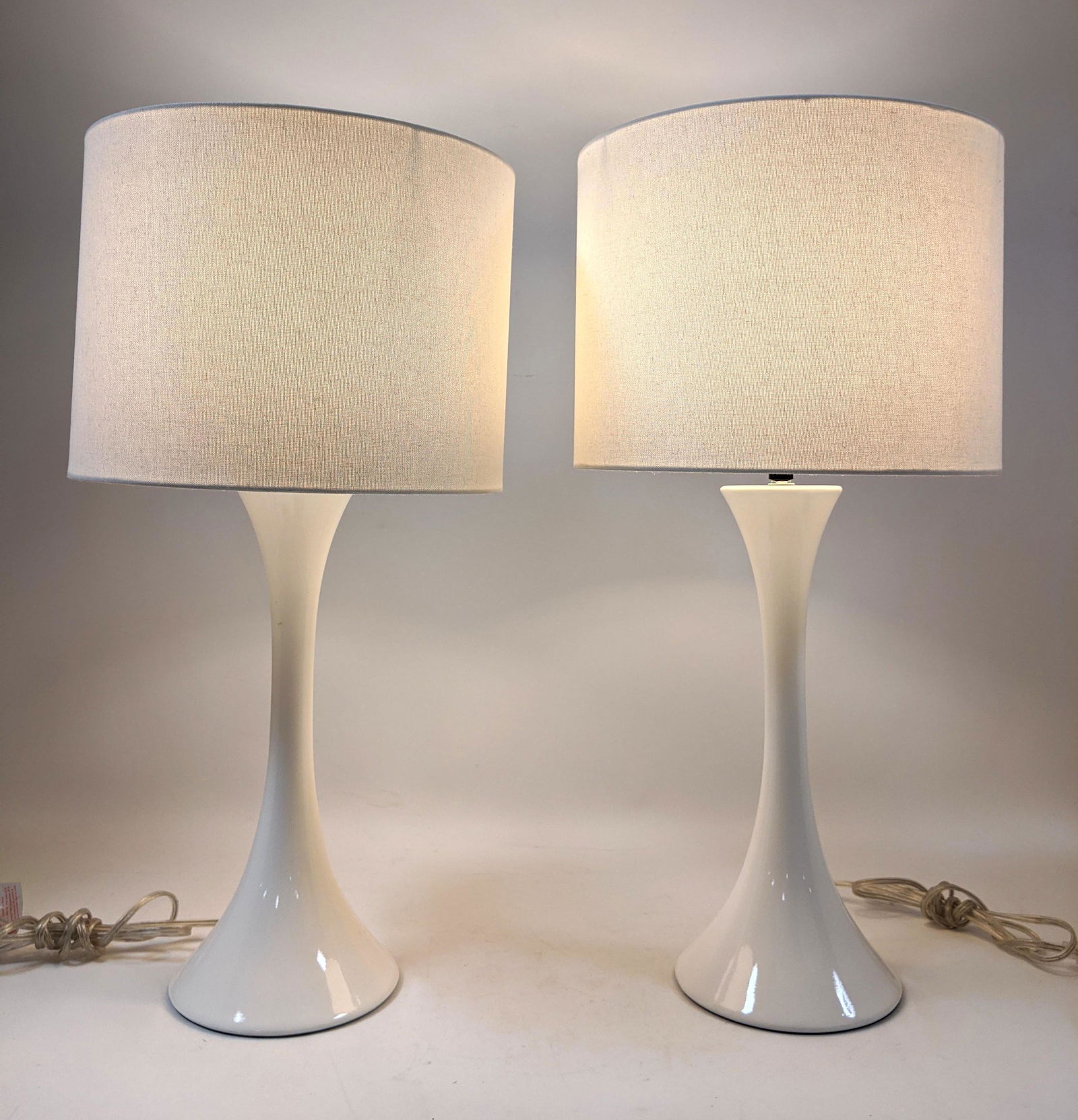 Pair Decorator Corseted Table Lamps. (1 of 10)