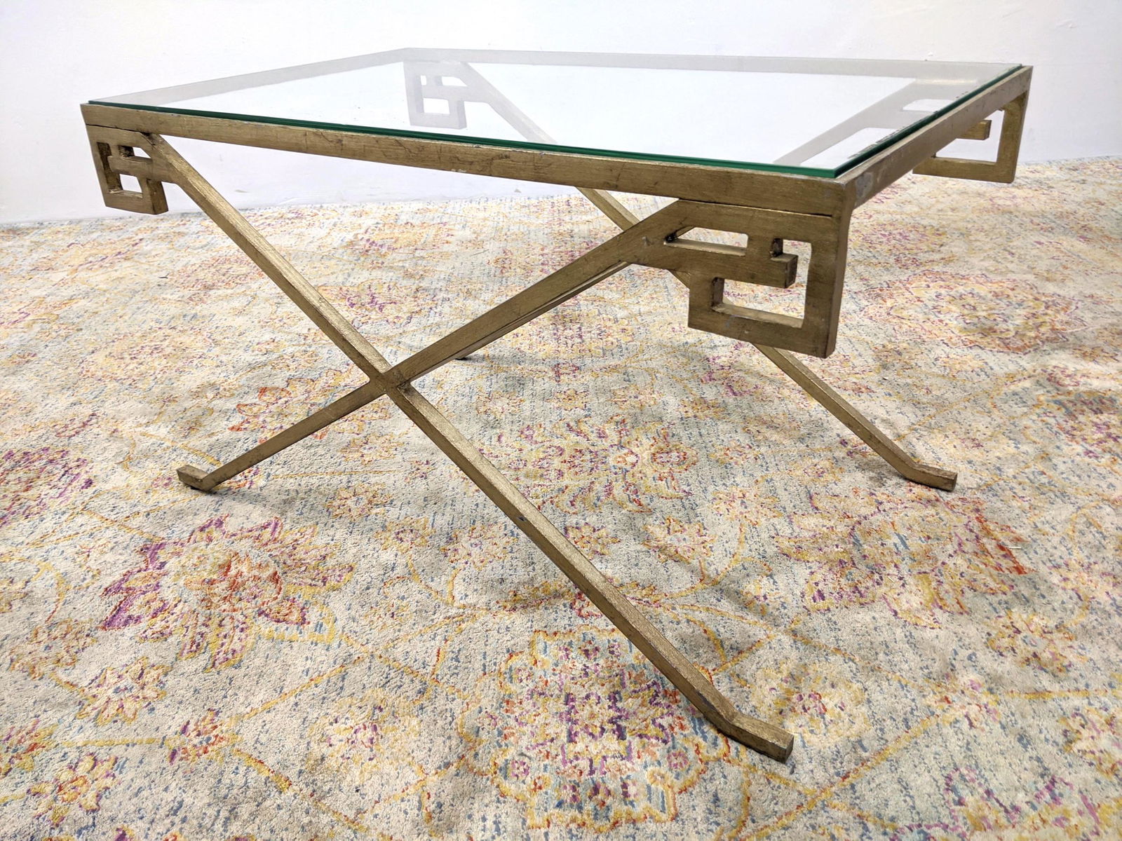 Metal regency Style X Base Occasional Table.  Painted f (1 of 11)