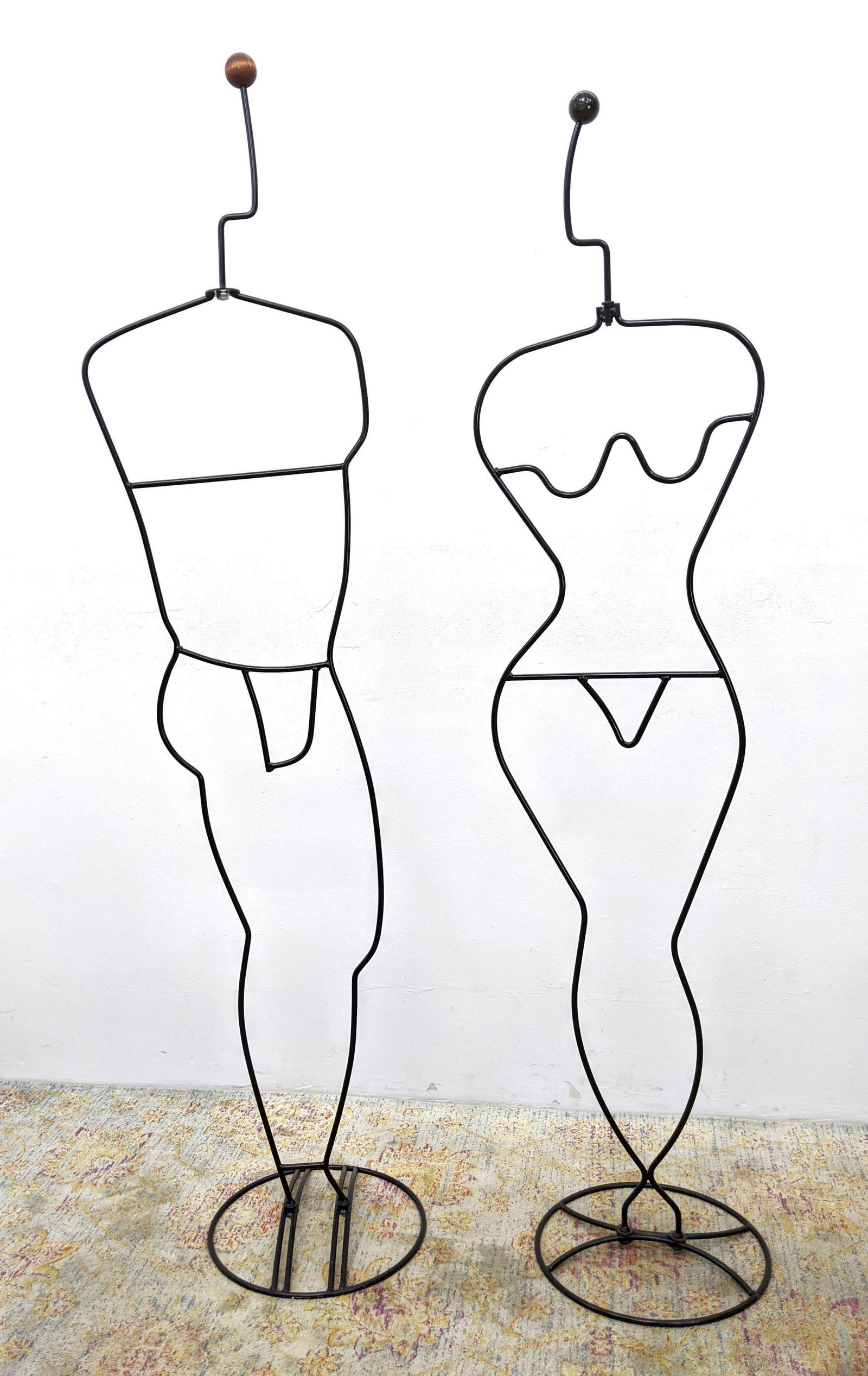 Vintage 80s Ikea Valet Stands. His and Hers Figural Clo (1 of 13)