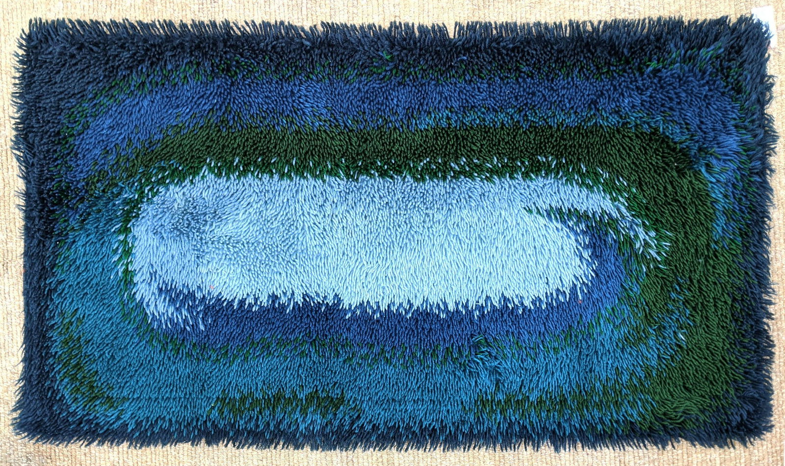 4' x 2'3 Mid Century Modern Shag Carpet Rug. (1 of 3)