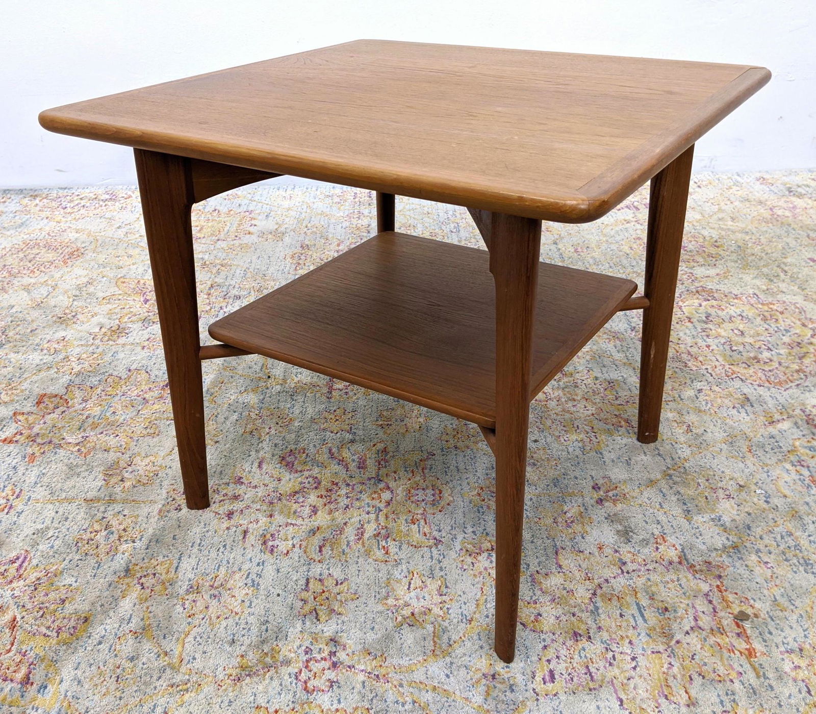 Danish Modern Teak Side Table Square top. (1 of 11)