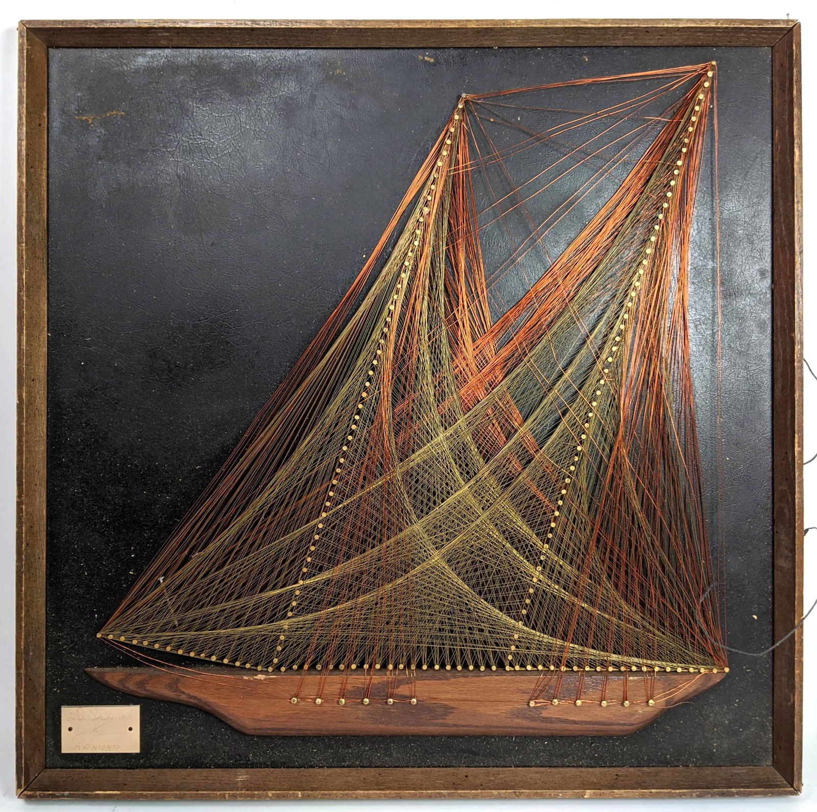 Mid century wall sculpture. Mixed metal wire sculpture (1 of 8)
